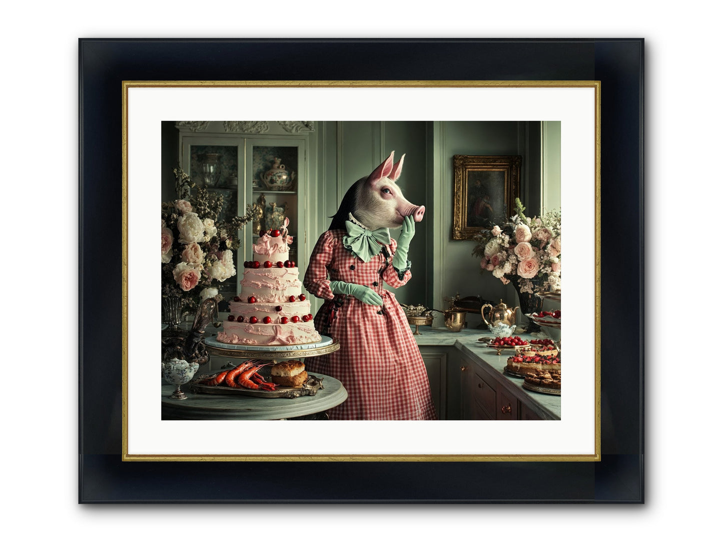 Sweet Makers' Guild No.2 Framed Print - Wide Black w/Gold 24x18