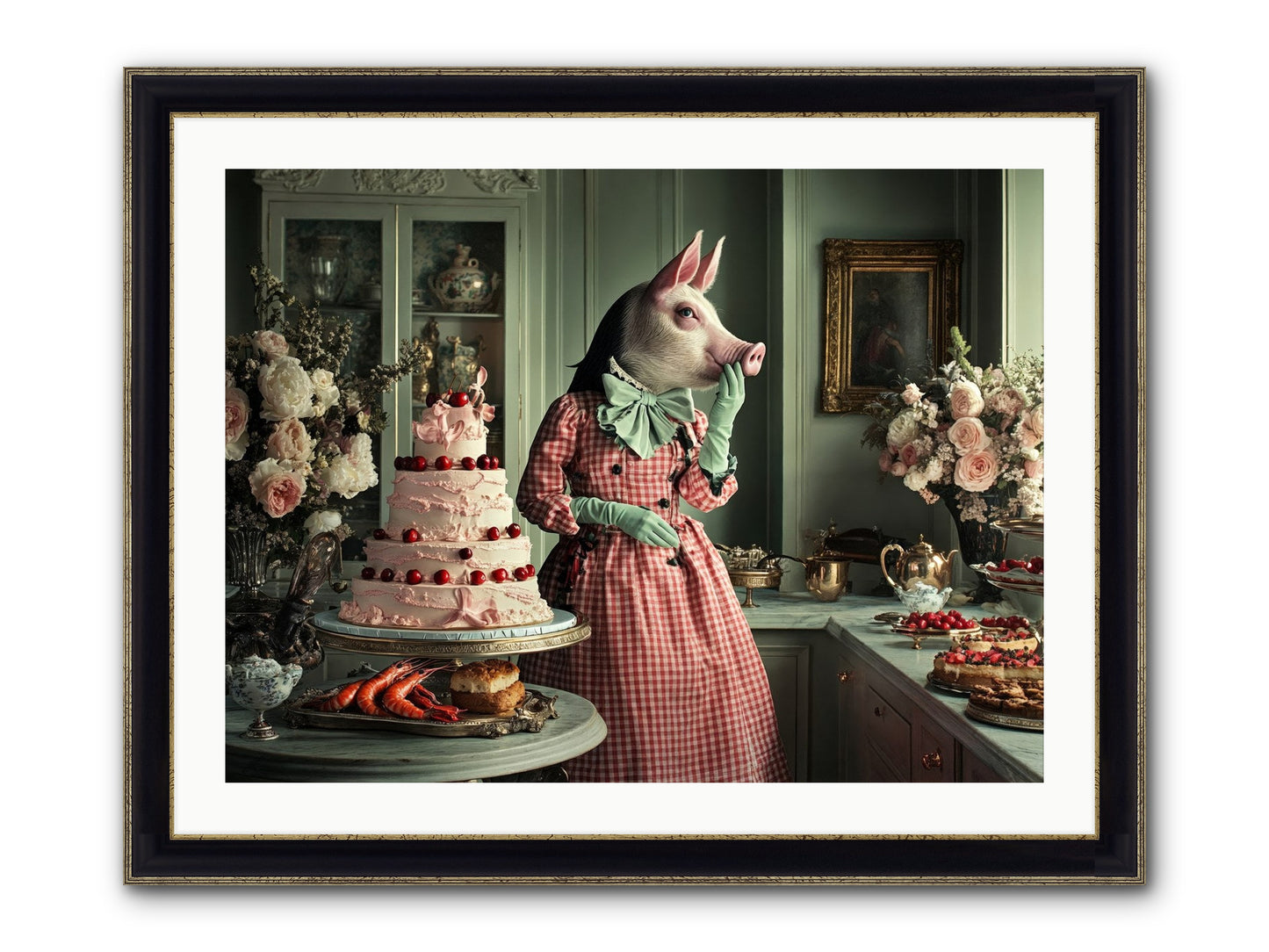 Sweet Makers' Guild No.2 Framed Print - Black & Gold 32x24