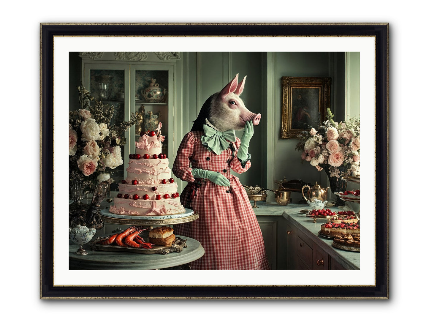 Sweet Makers' Guild No.2 Framed Print - Black & Gold 40x30