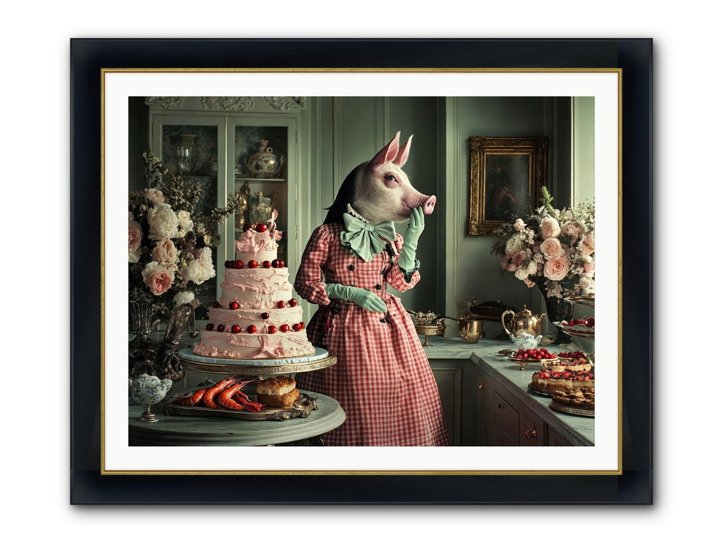 Sweet Makers' Guild No.2 Framed Print - Wide Black w/Gold 40x30