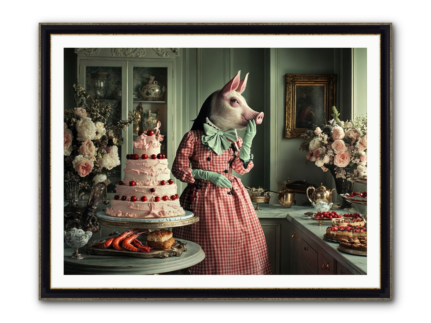Sweet Makers' Guild No.2 Framed Print - Black & Gold 48x36