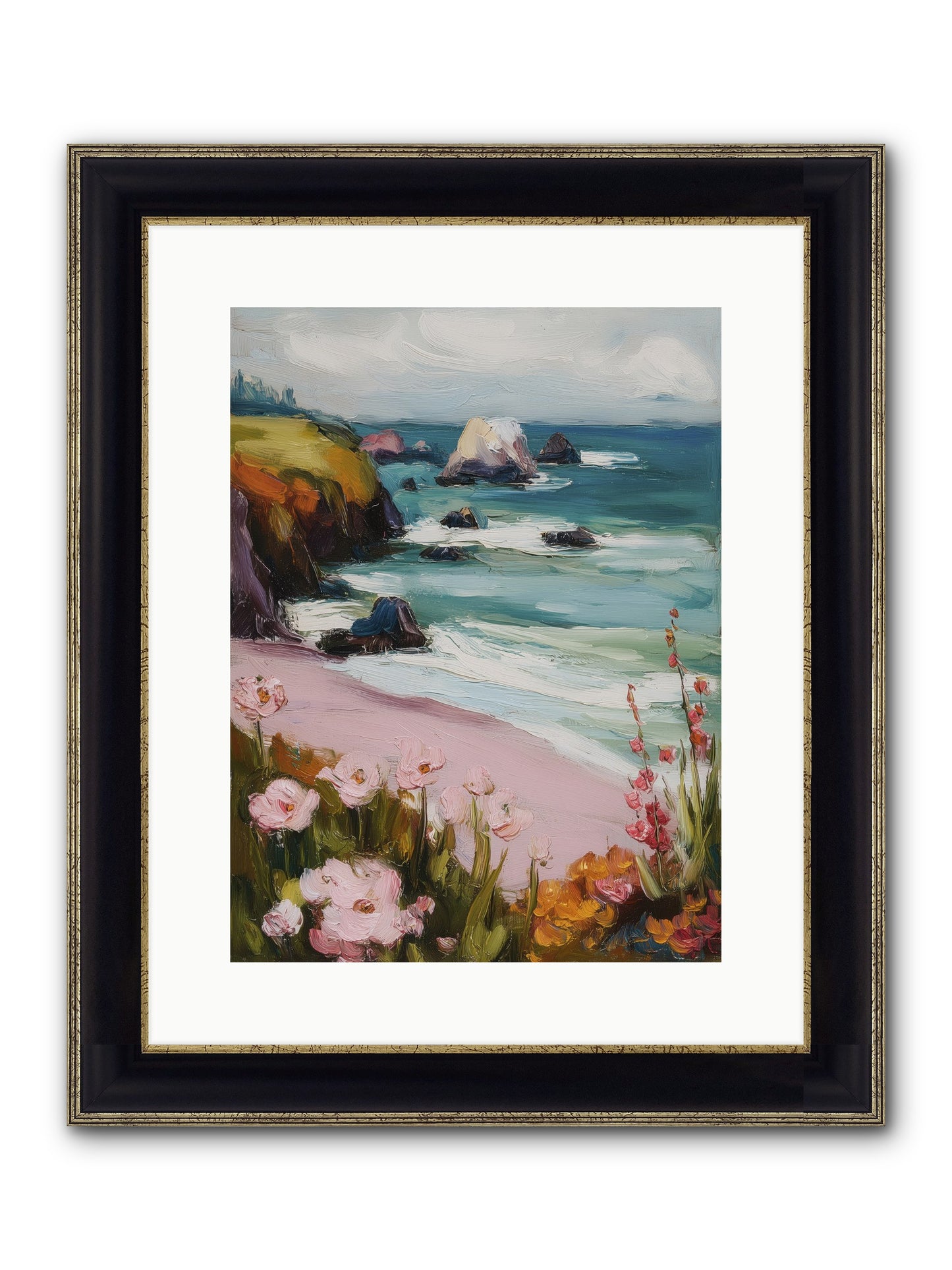 Sweet Melancholy Framed Print - Black & Gold 12x16