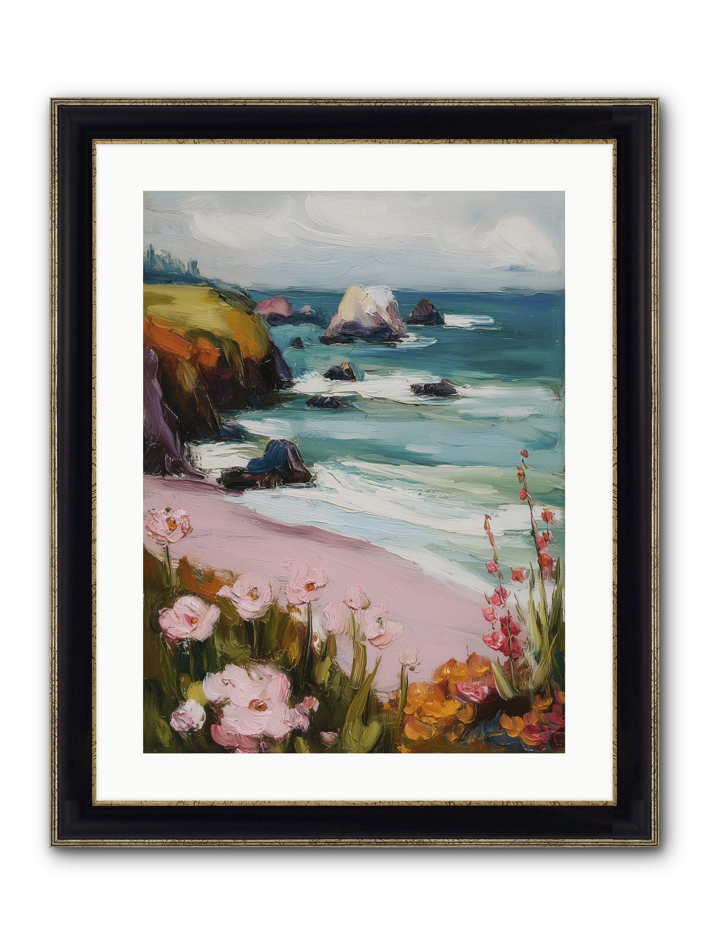 Sweet Melancholy Framed Print - Black & Gold 18x24