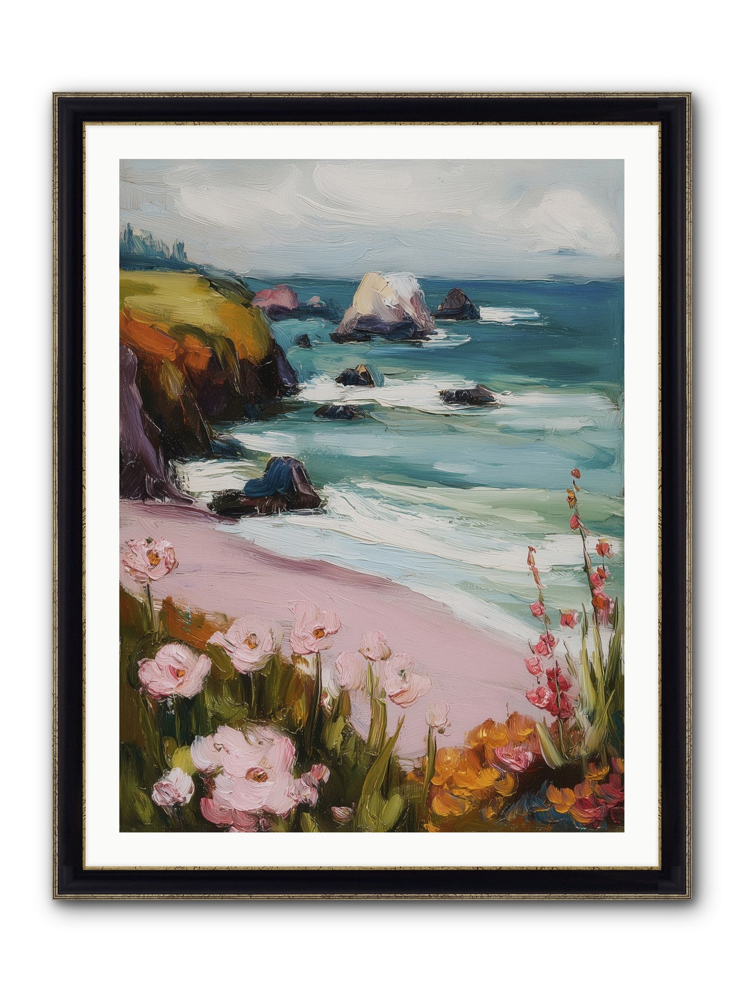 Sweet Melancholy Framed Print - Black & Gold 30x40