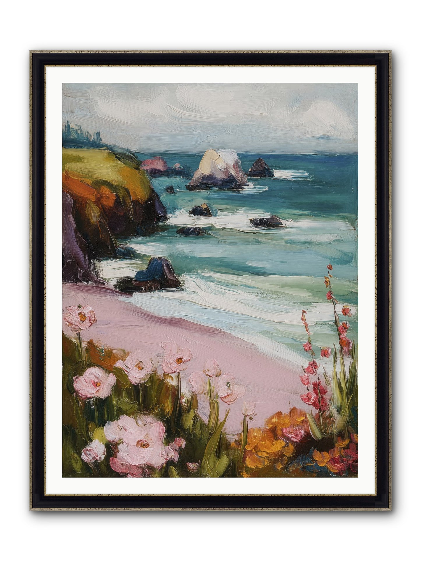 Sweet Melancholy Framed Print - Black & Gold 36x48