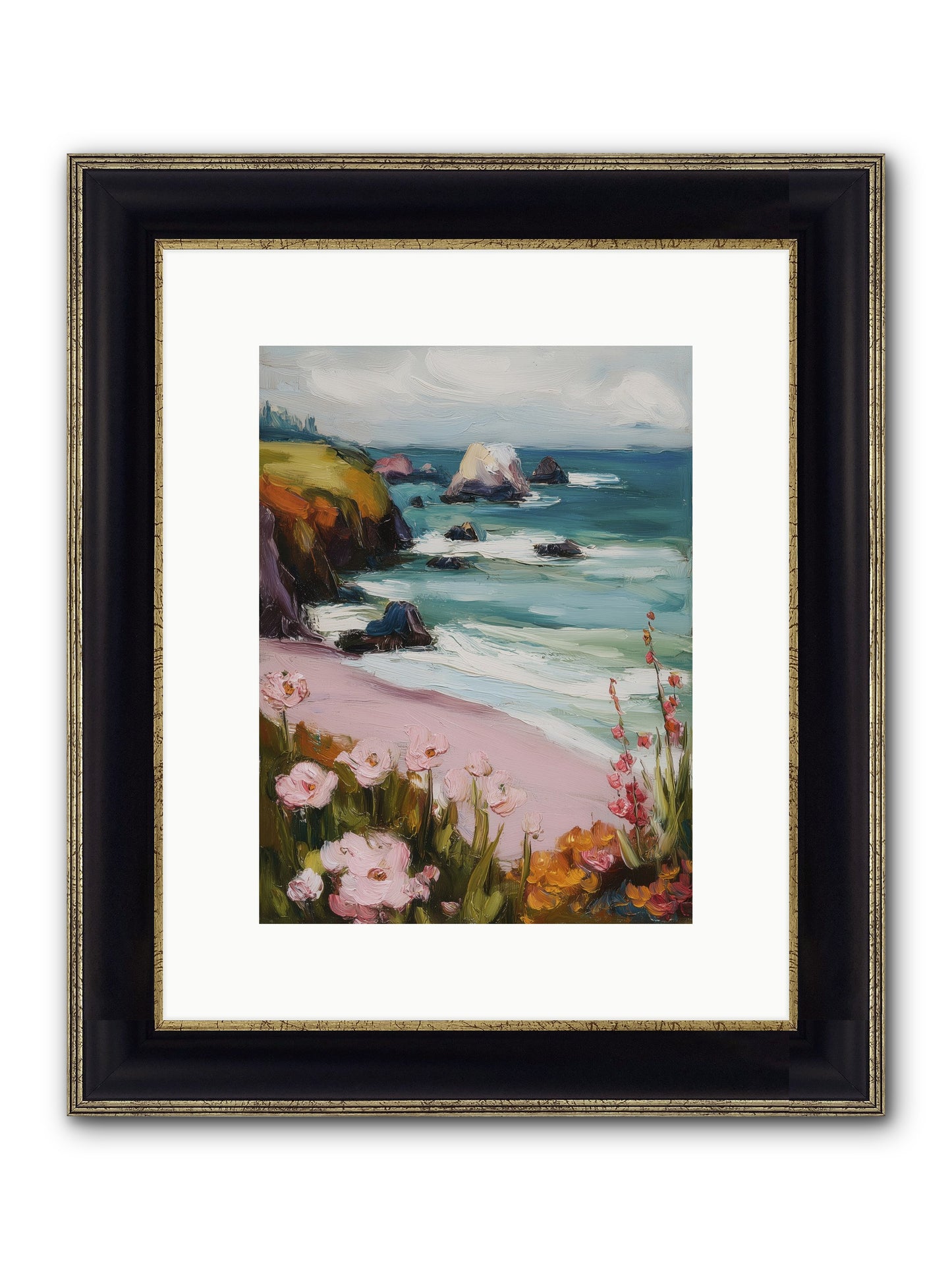 Sweet Melancholy Framed Print - Black & Gold 9x12