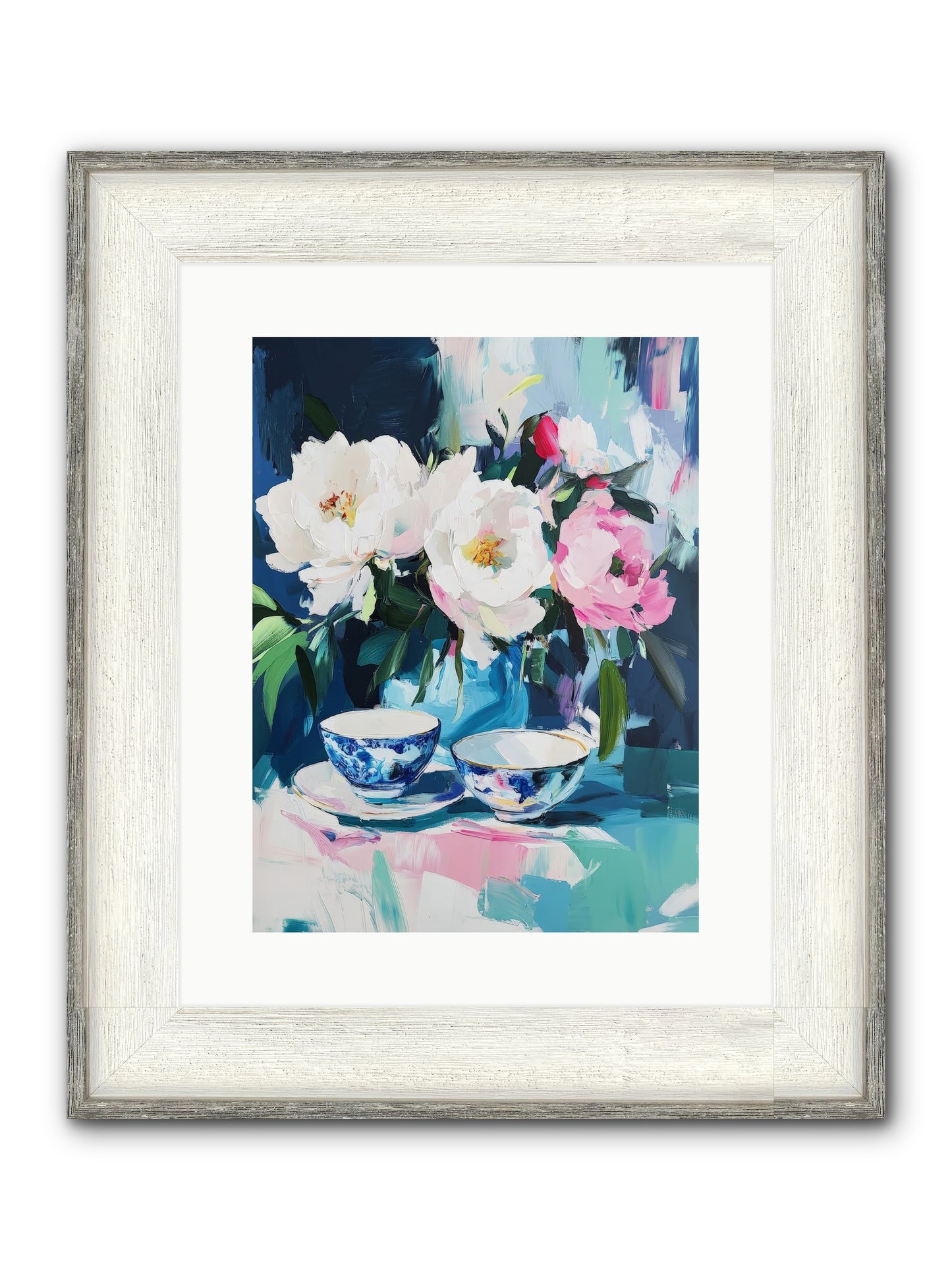 Sweet Petal Ceremony Framed Print - Driftwood White 12x16