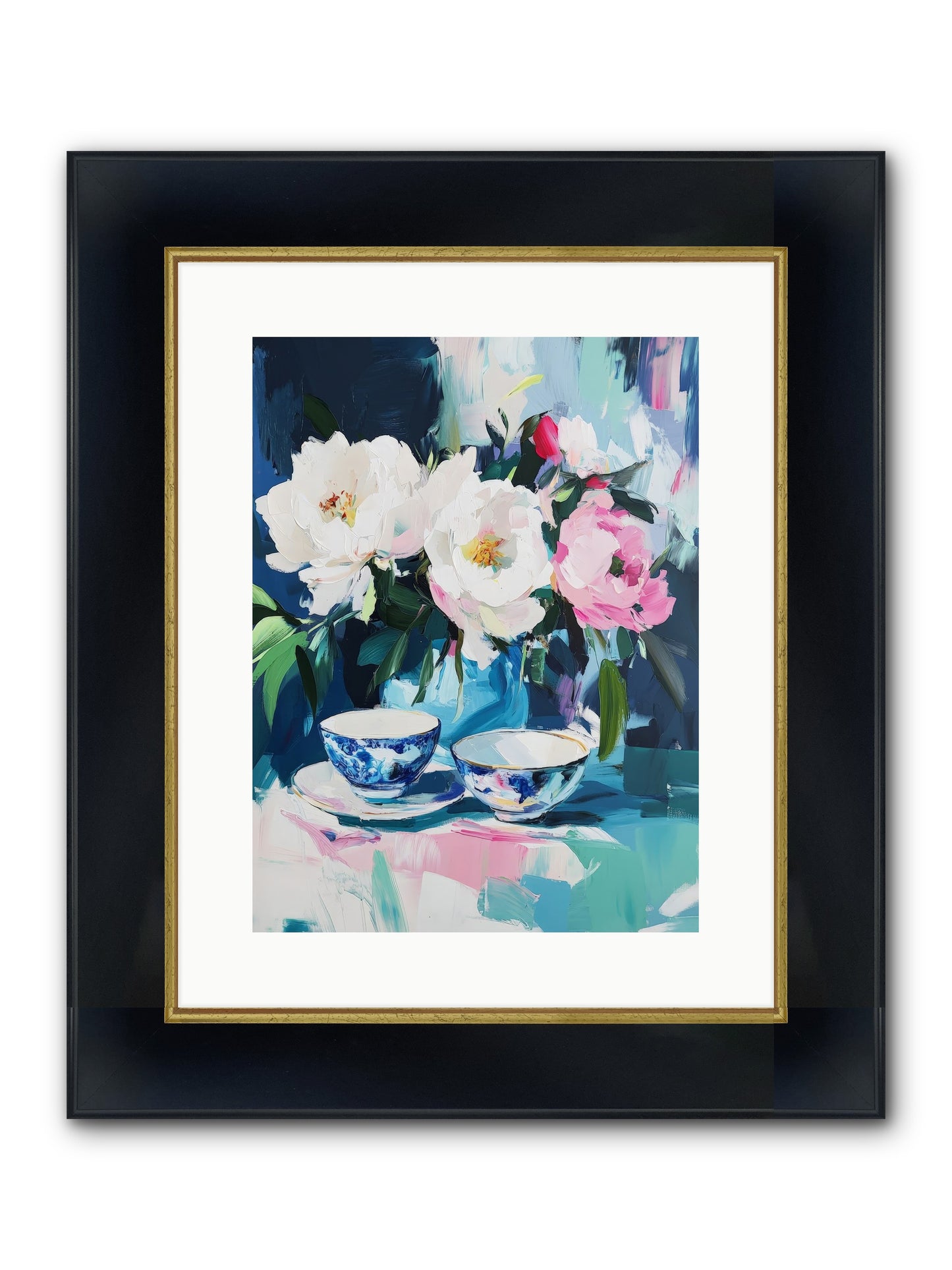 Sweet Petal Ceremony Framed Print - Wide Black w/Gold 12x16