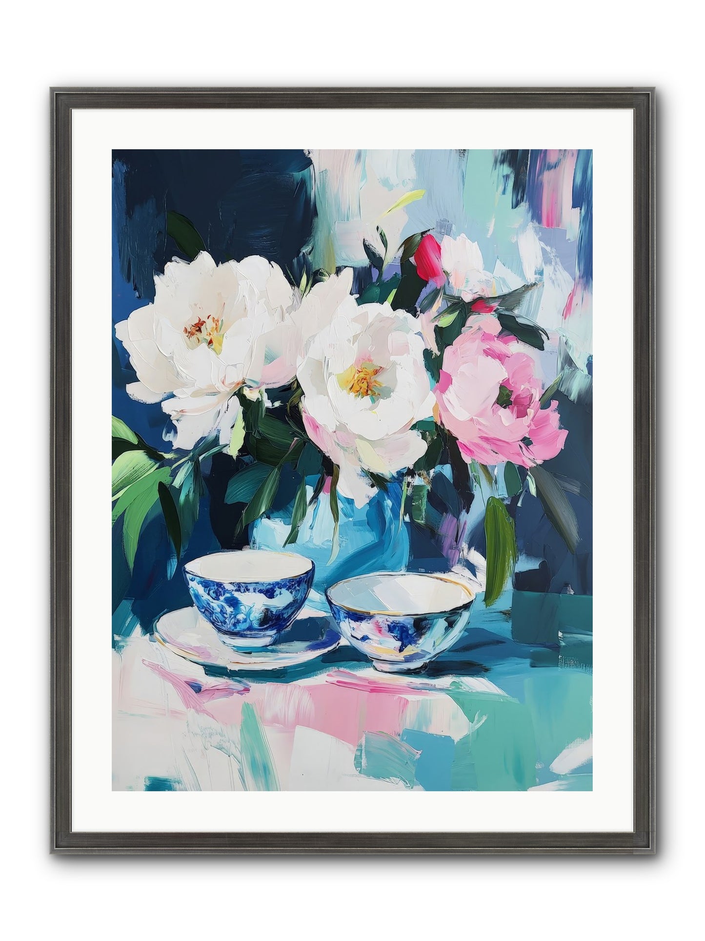 Sweet Petal Ceremony Framed Print - Slimwoods Black/Silver 24x32