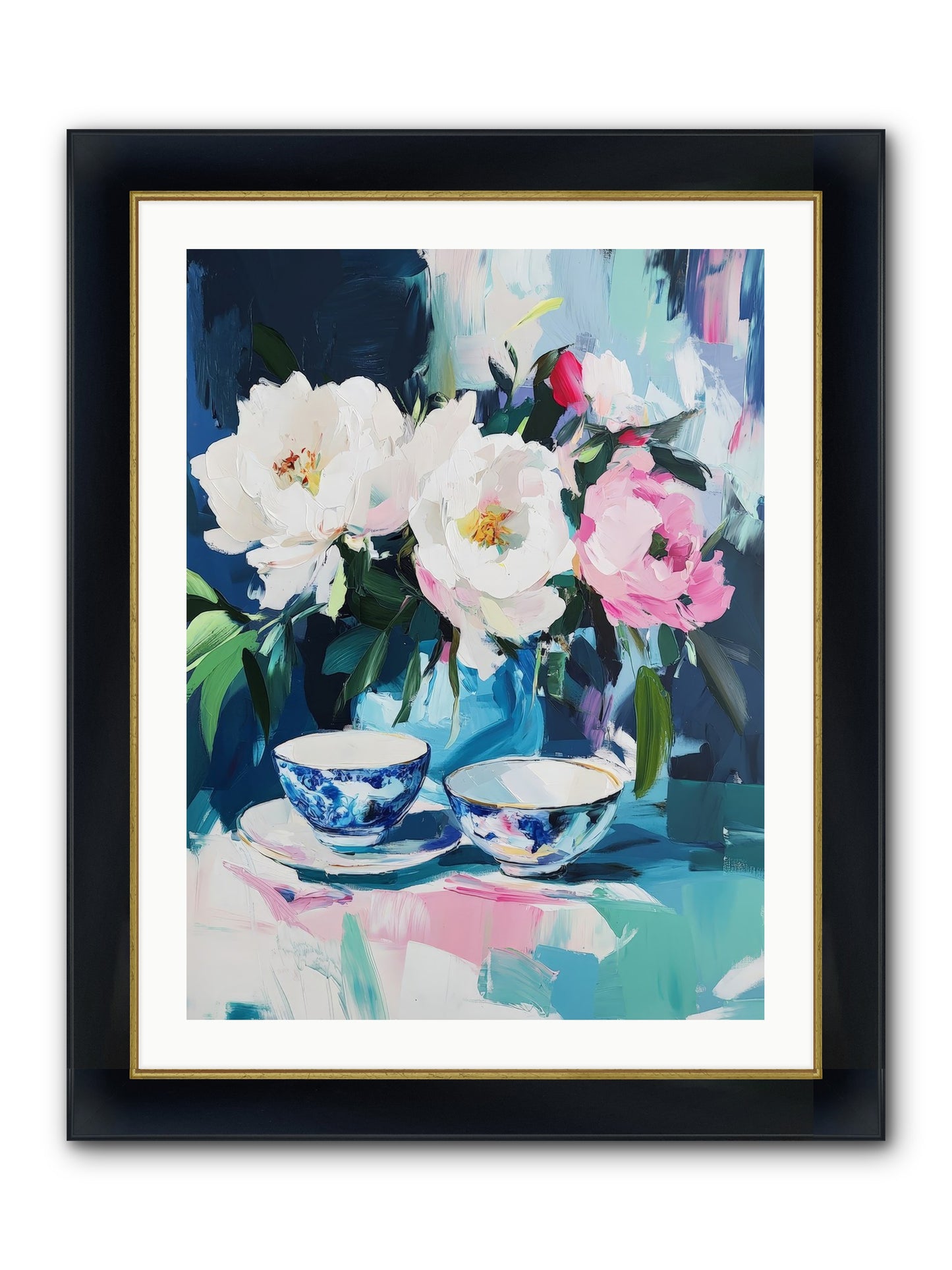 Sweet Petal Ceremony Framed Print - Wide Black w/Gold 24x32