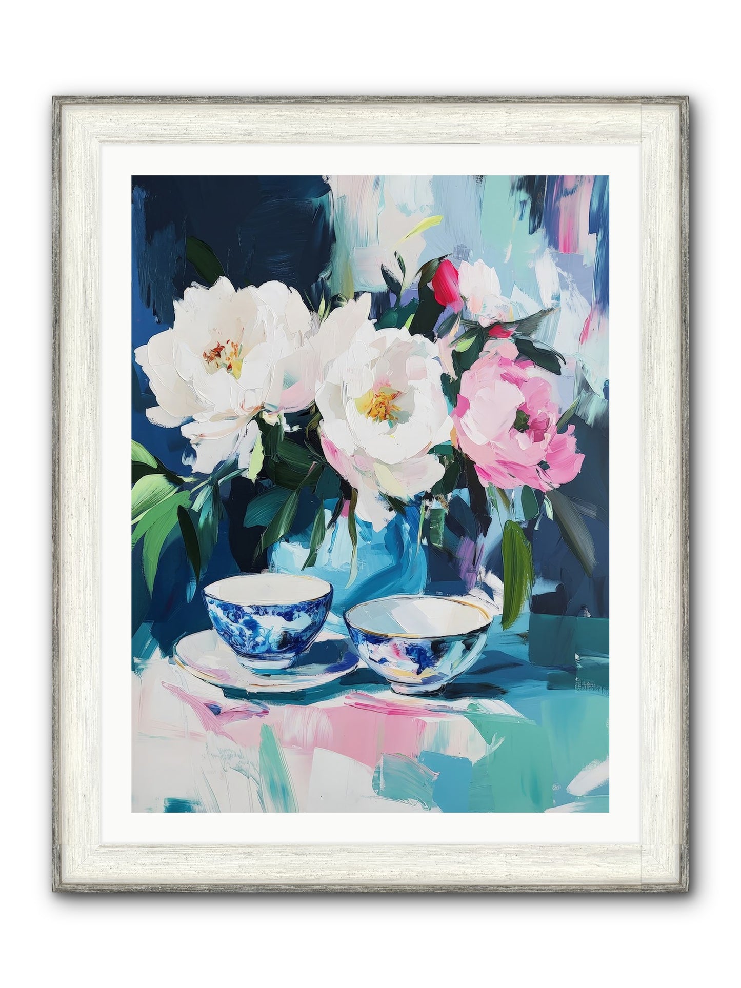 Sweet Petal Ceremony Framed Print - Driftwood White 30x40
