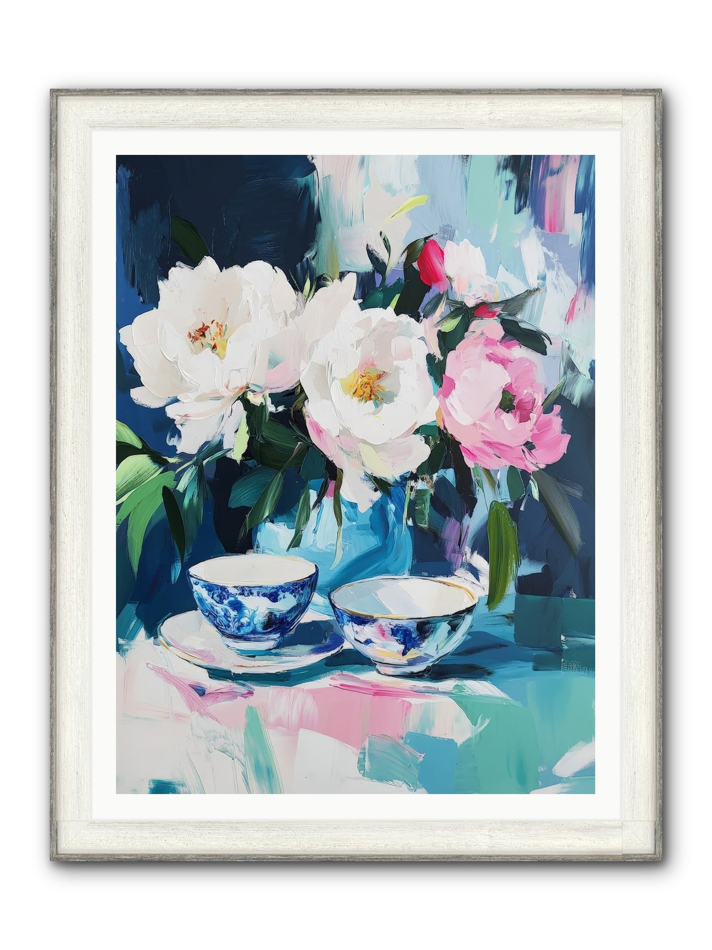 Sweet Petal Ceremony Framed Print - Driftwood White 36x48