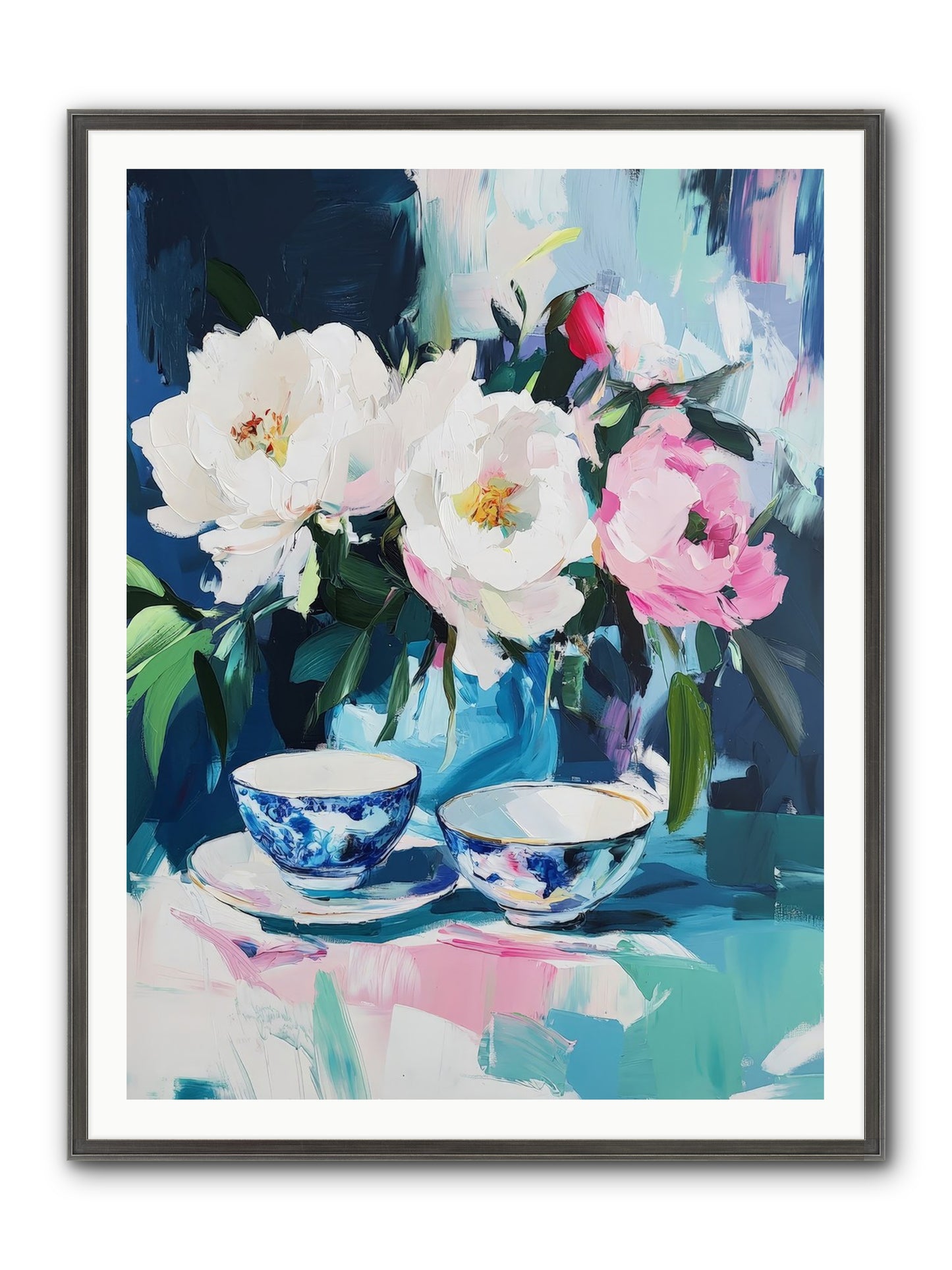 Sweet Petal Ceremony Framed Print - Slimwoods Black/Silver 36x48