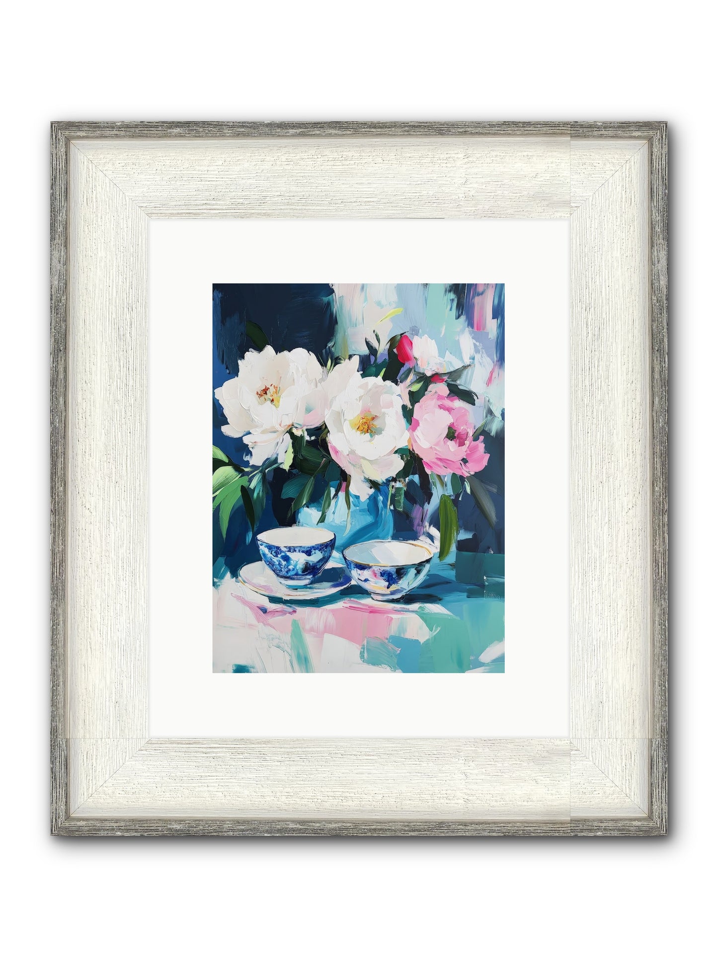 Sweet Petal Ceremony Framed Print - Driftwood White 9x12