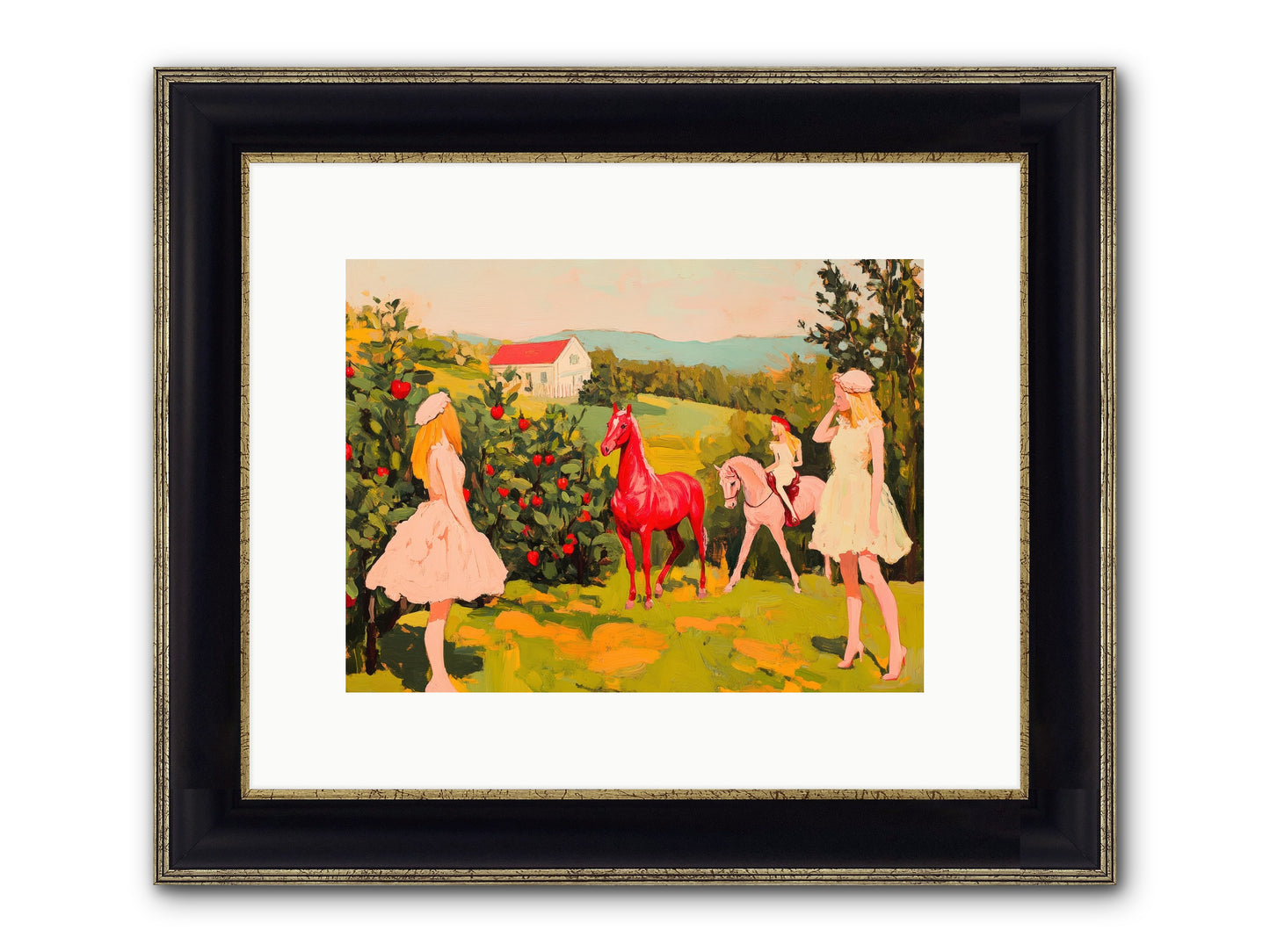 Sweet Secret Grove Framed Print - Black & Gold 12x9