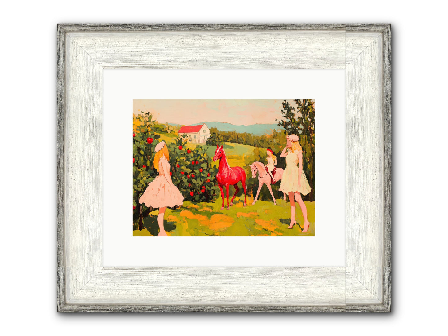 Sweet Secret Grove Framed Print - Driftwood White 12x9