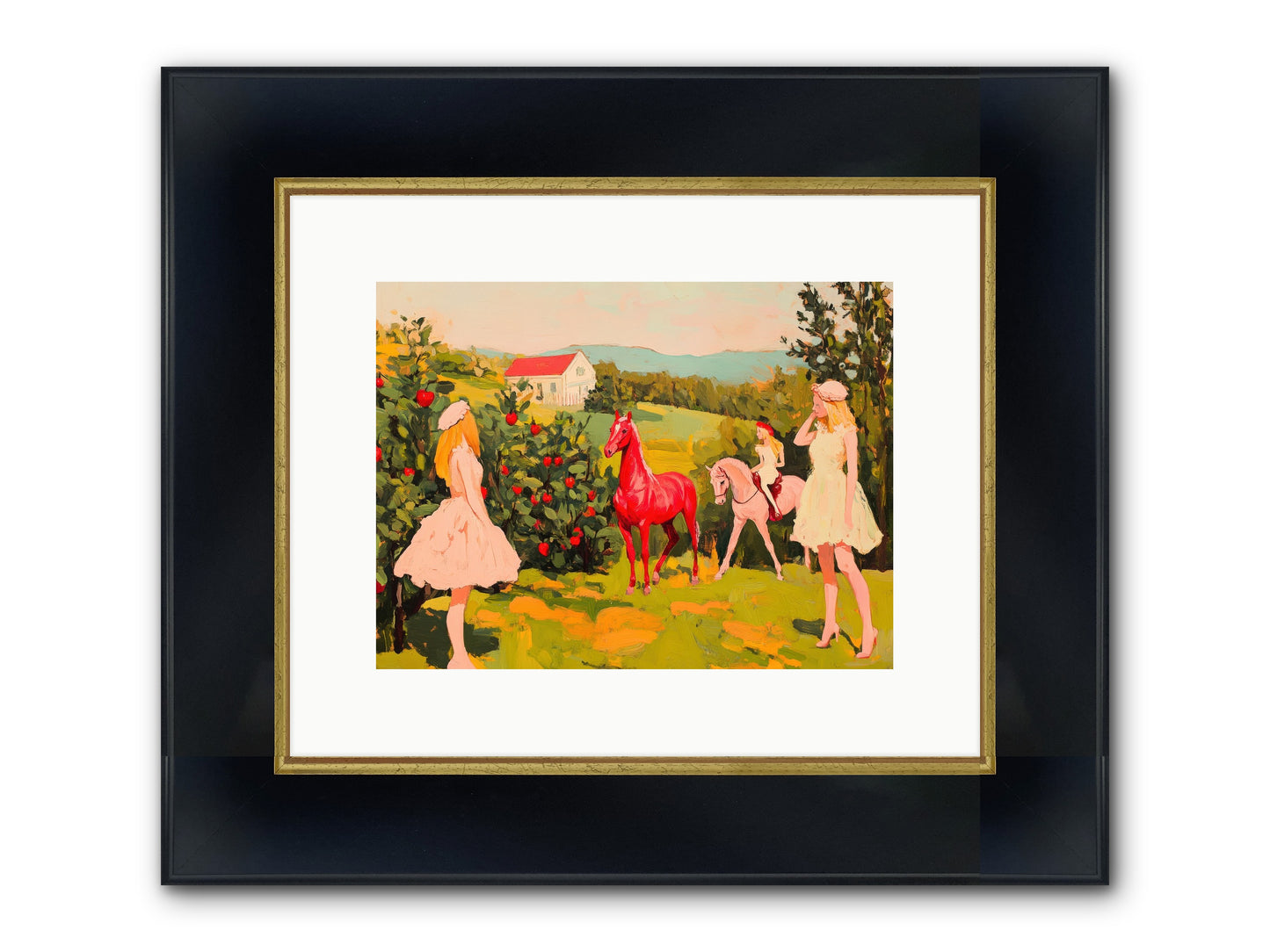 Sweet Secret Grove Framed Print - Wide Black w/Gold 12x9