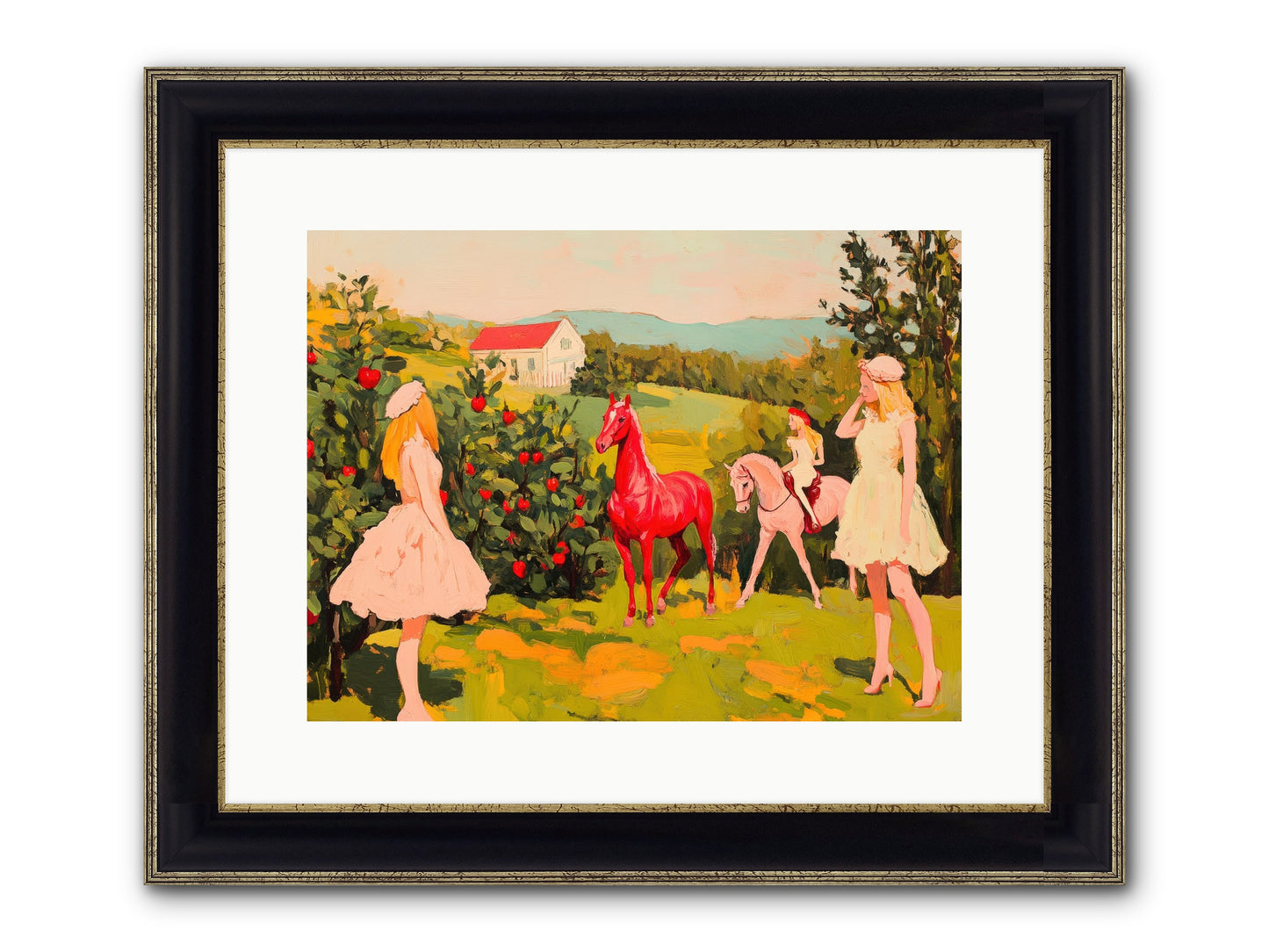 Sweet Secret Grove Framed Print - Black & Gold 16x12