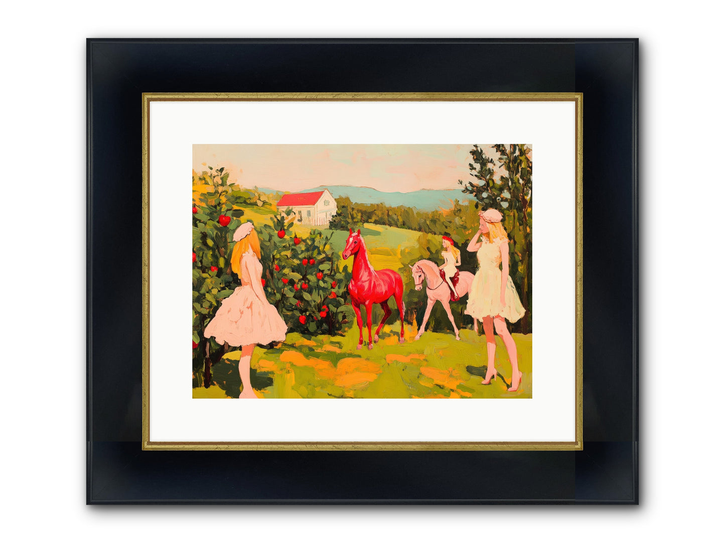 Sweet Secret Grove Framed Print - Wide Black w/Gold 16x12