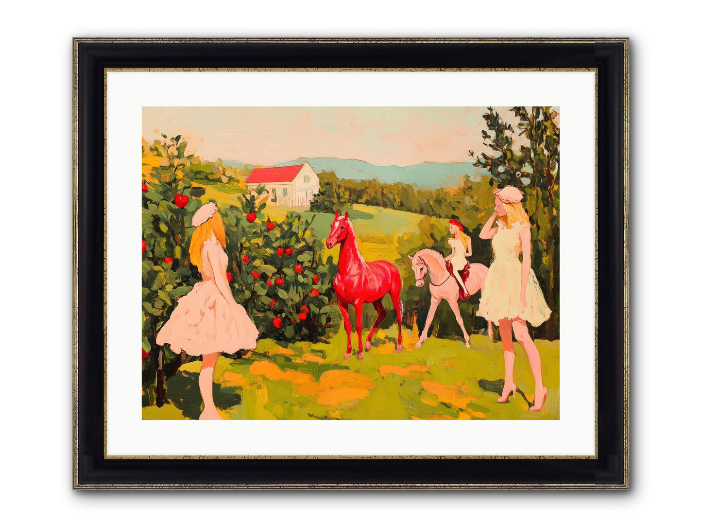 Sweet Secret Grove Framed Print - Black & Gold 24x18