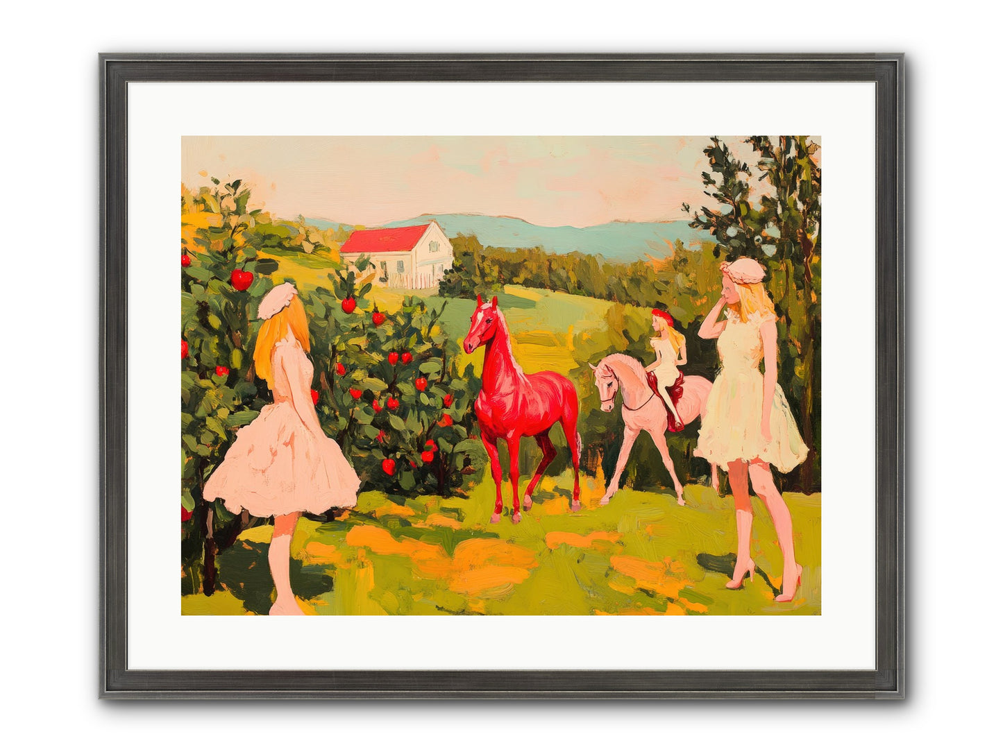 Sweet Secret Grove Framed Print - Slimwoods Black/Silver 24x18