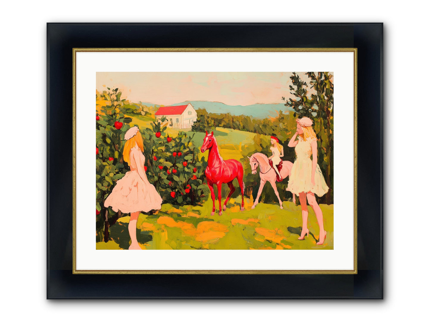 Sweet Secret Grove Framed Print - Wide Black w/Gold 24x18