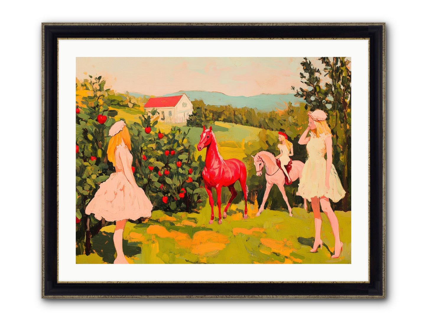 Sweet Secret Grove Framed Print - Black & Gold 32x24
