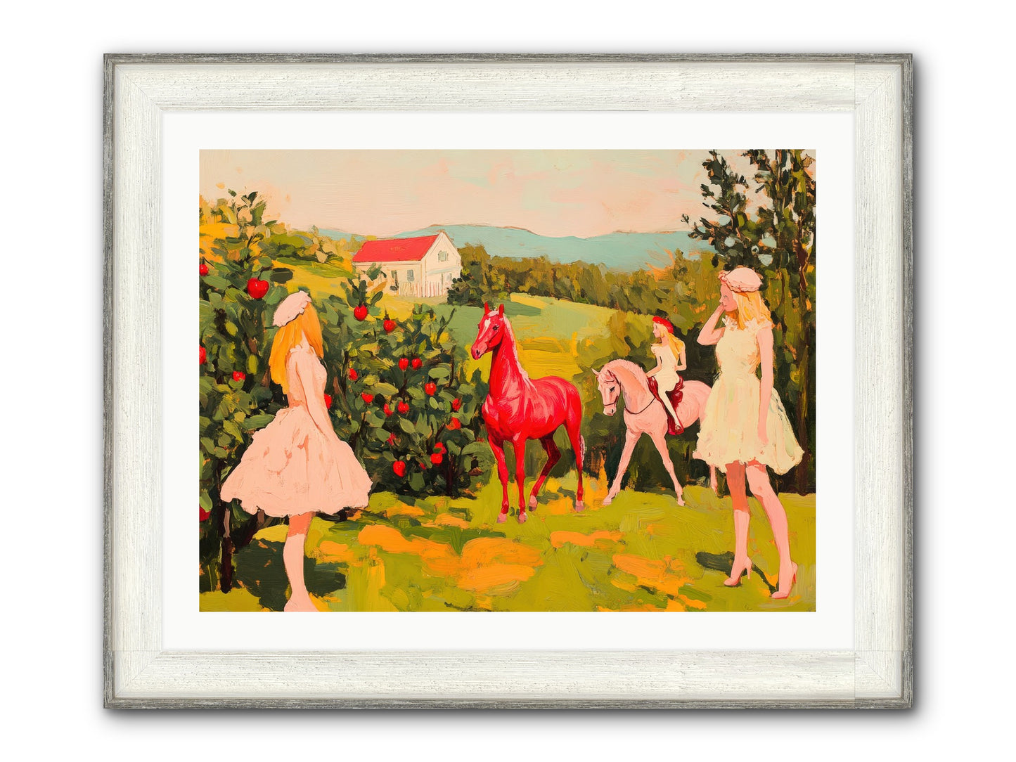 Sweet Secret Grove Framed Print - Driftwood White 32x24