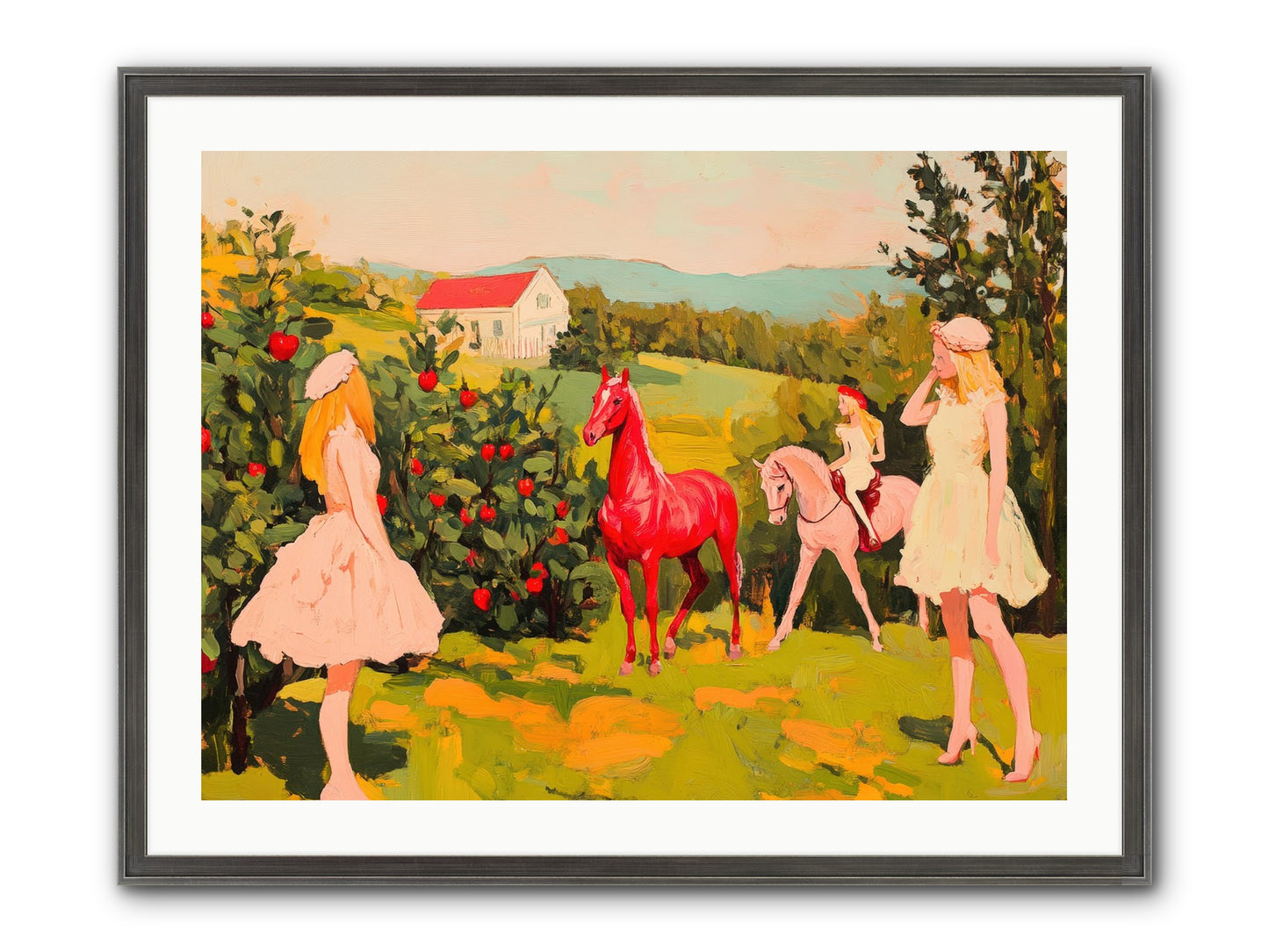 Sweet Secret Grove Framed Print - Slimwoods Black/Silver 32x24