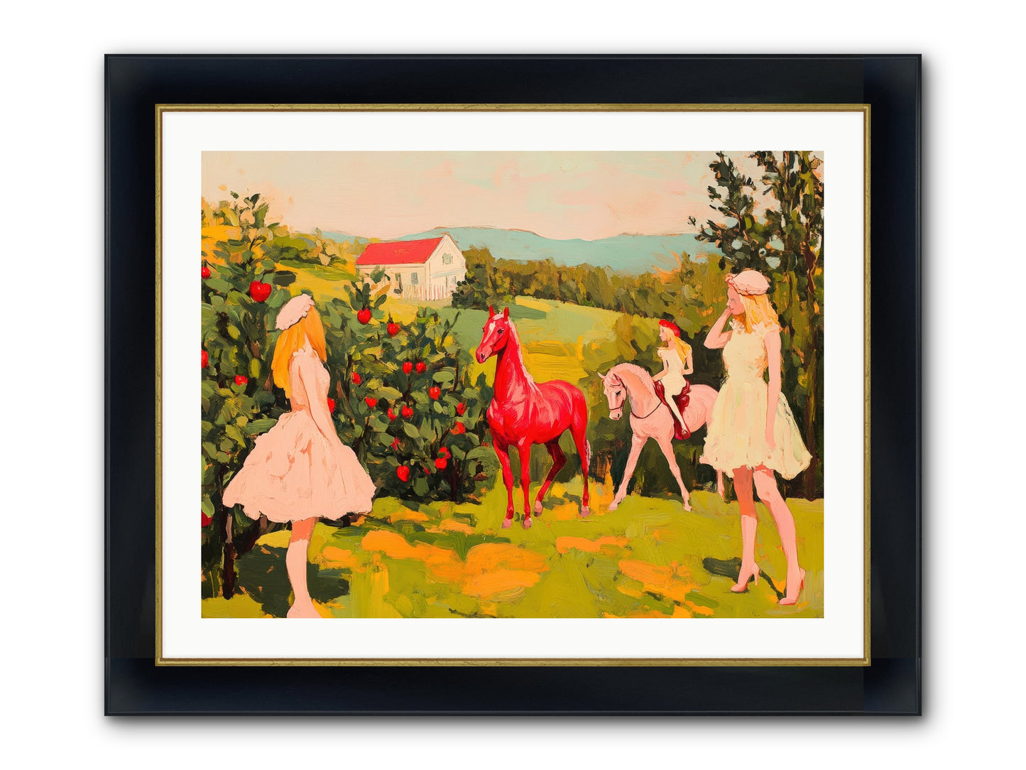 Sweet Secret Grove Framed Print - Wide Black w/Gold 32x24