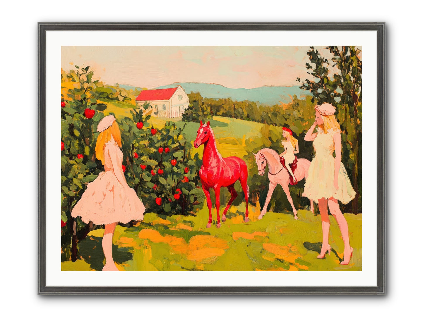 Sweet Secret Grove Framed Print - Slimwoods Black/Silver 40x30