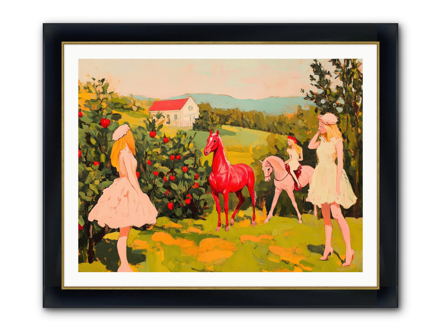 Sweet Secret Grove Framed Print - Wide Black w/Gold 40x30