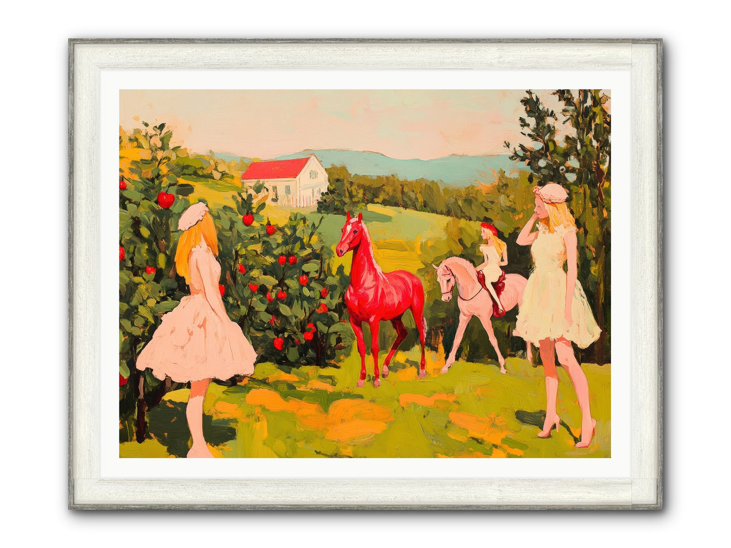 Sweet Secret Grove Framed Print - Driftwood White 48x36