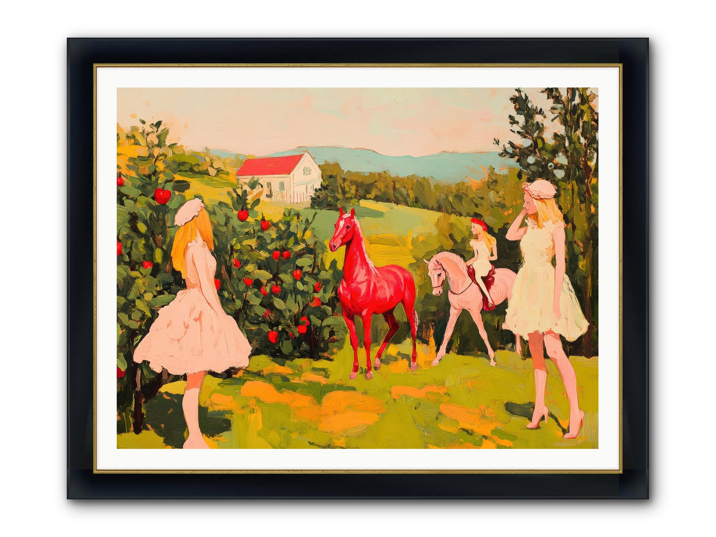 Sweet Secret Grove Framed Print - Wide Black w/Gold 48x36