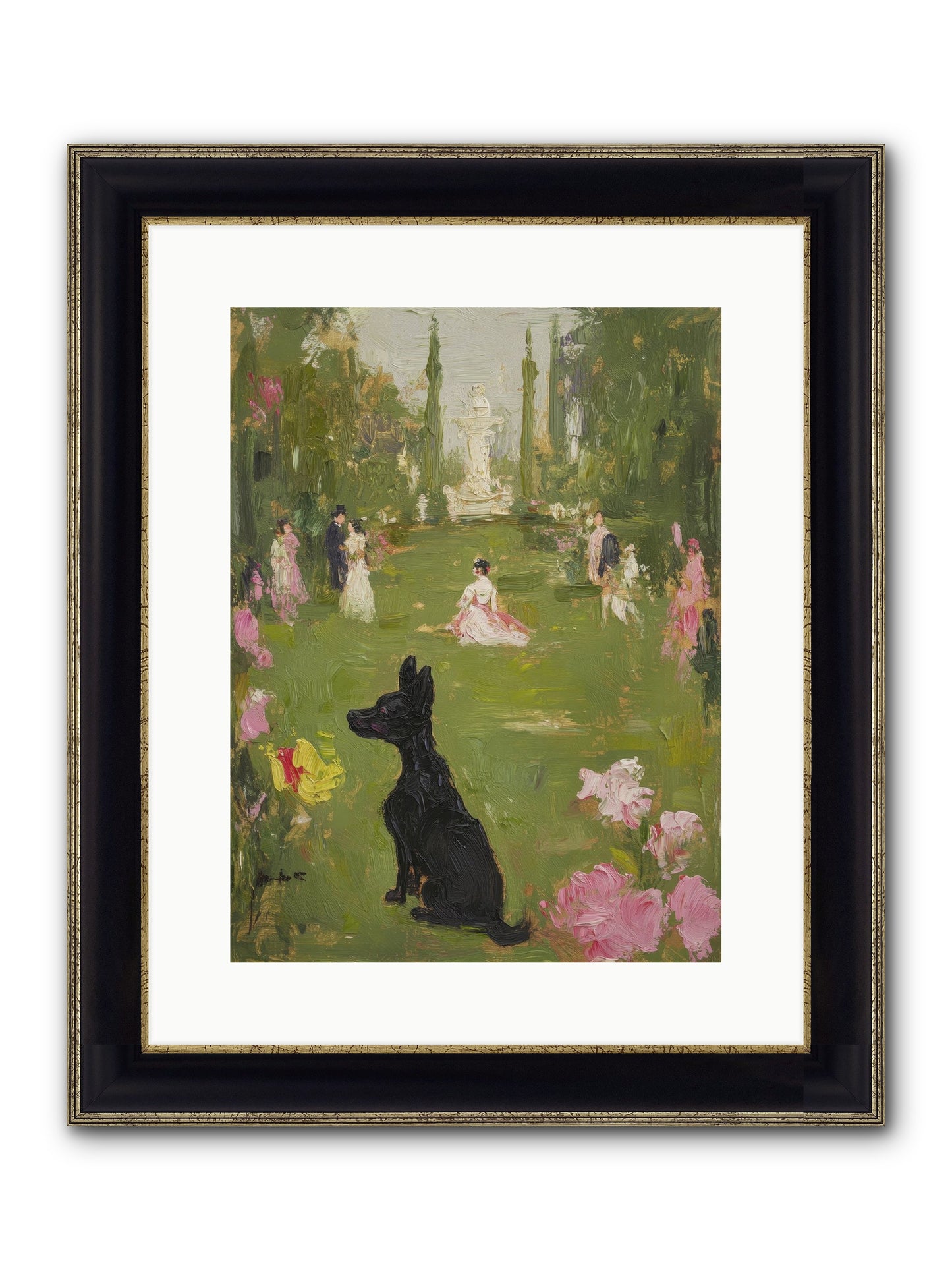 Sweet Serenity Framed Print - Black & Gold 12x16