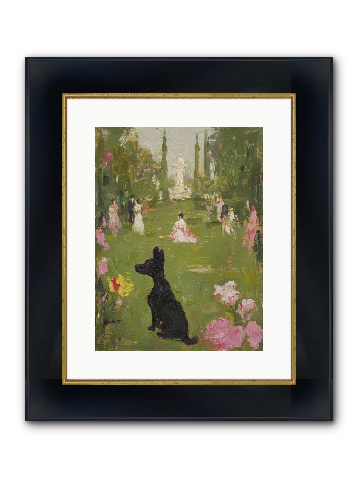 Sweet Serenity Framed Print - Wide Black w/Gold 12x16