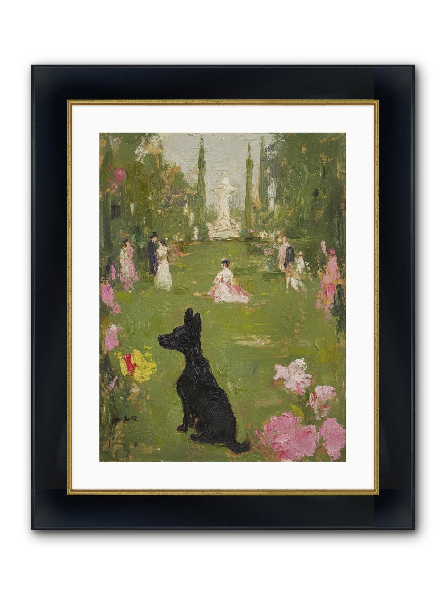 Sweet Serenity Framed Print - Wide Black w/Gold 18x24