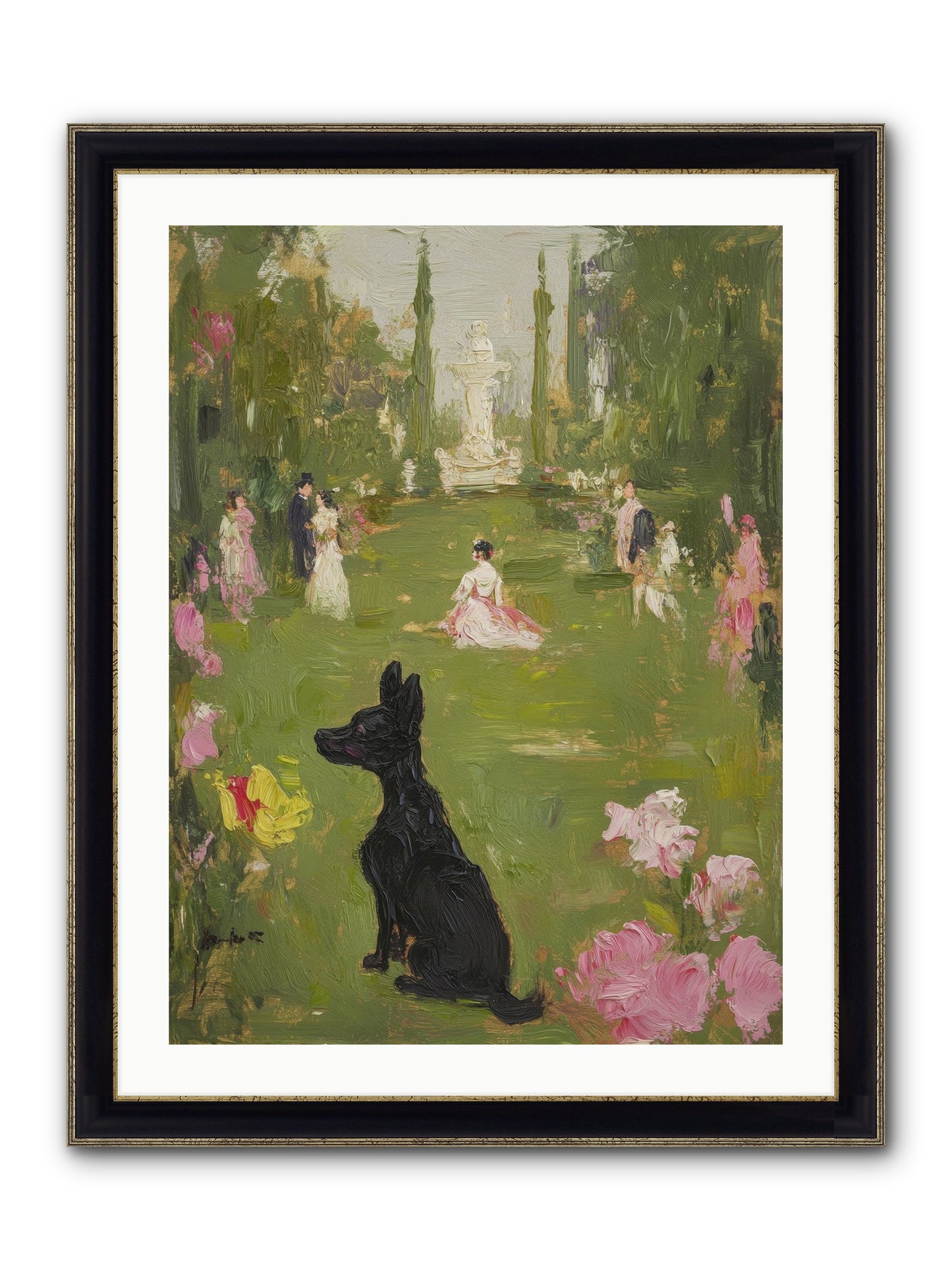 Sweet Serenity Framed Print - Black & Gold 24x32