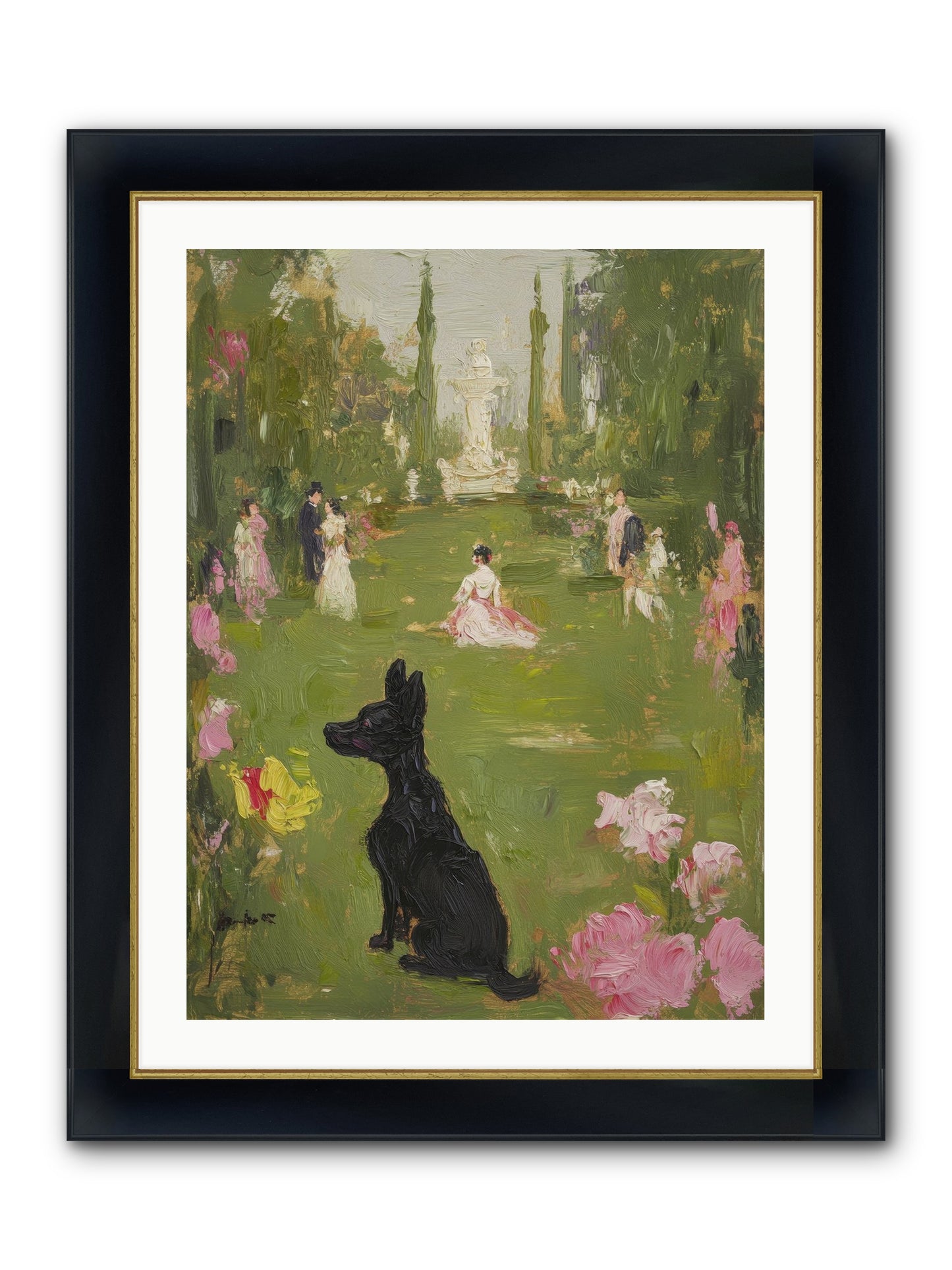 Sweet Serenity Framed Print - Wide Black w/Gold 24x32