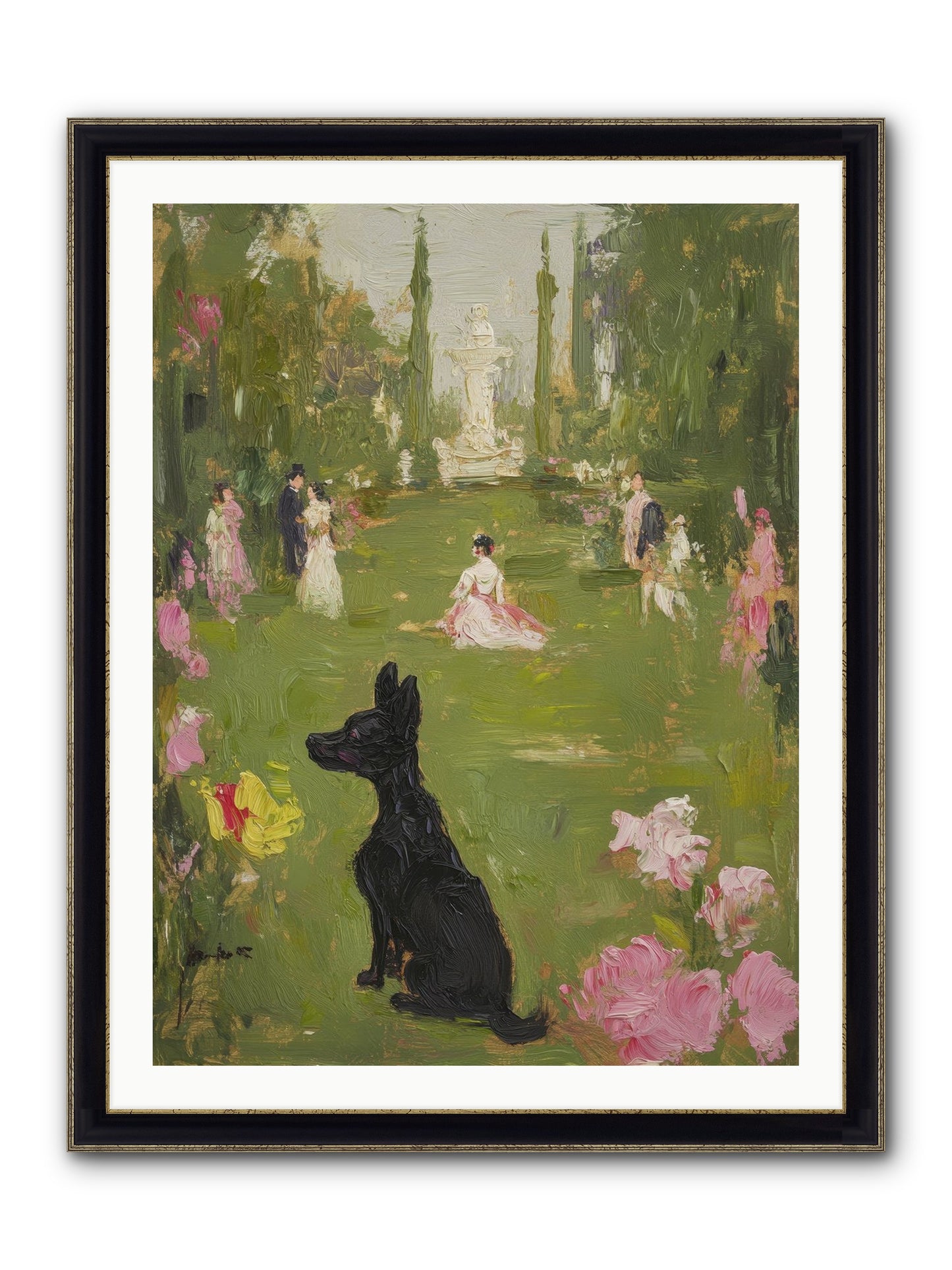 Sweet Serenity Framed Print - Black & Gold 30x40
