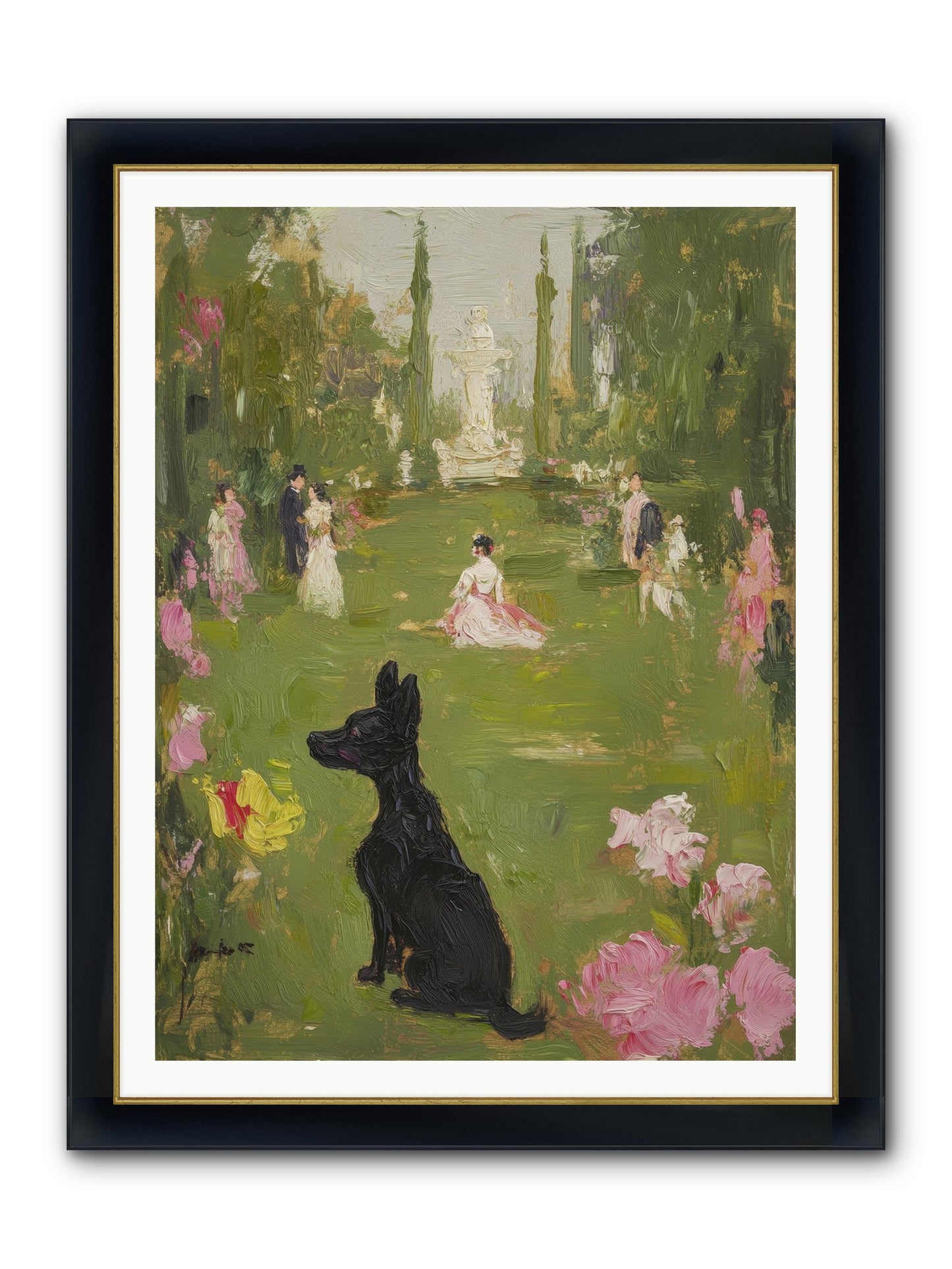 Sweet Serenity Framed Print - Wide Black w/Gold 36x48