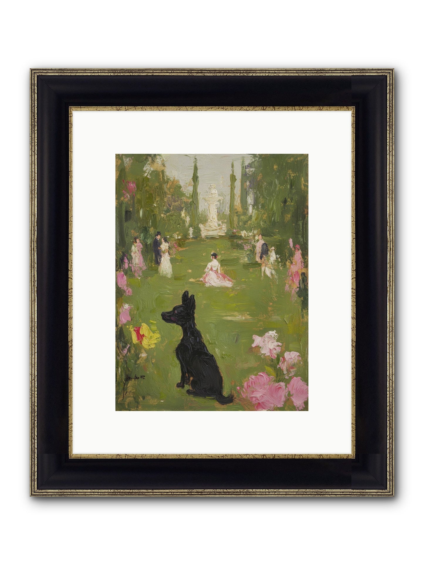 Sweet Serenity Framed Print - Black & Gold 9x12
