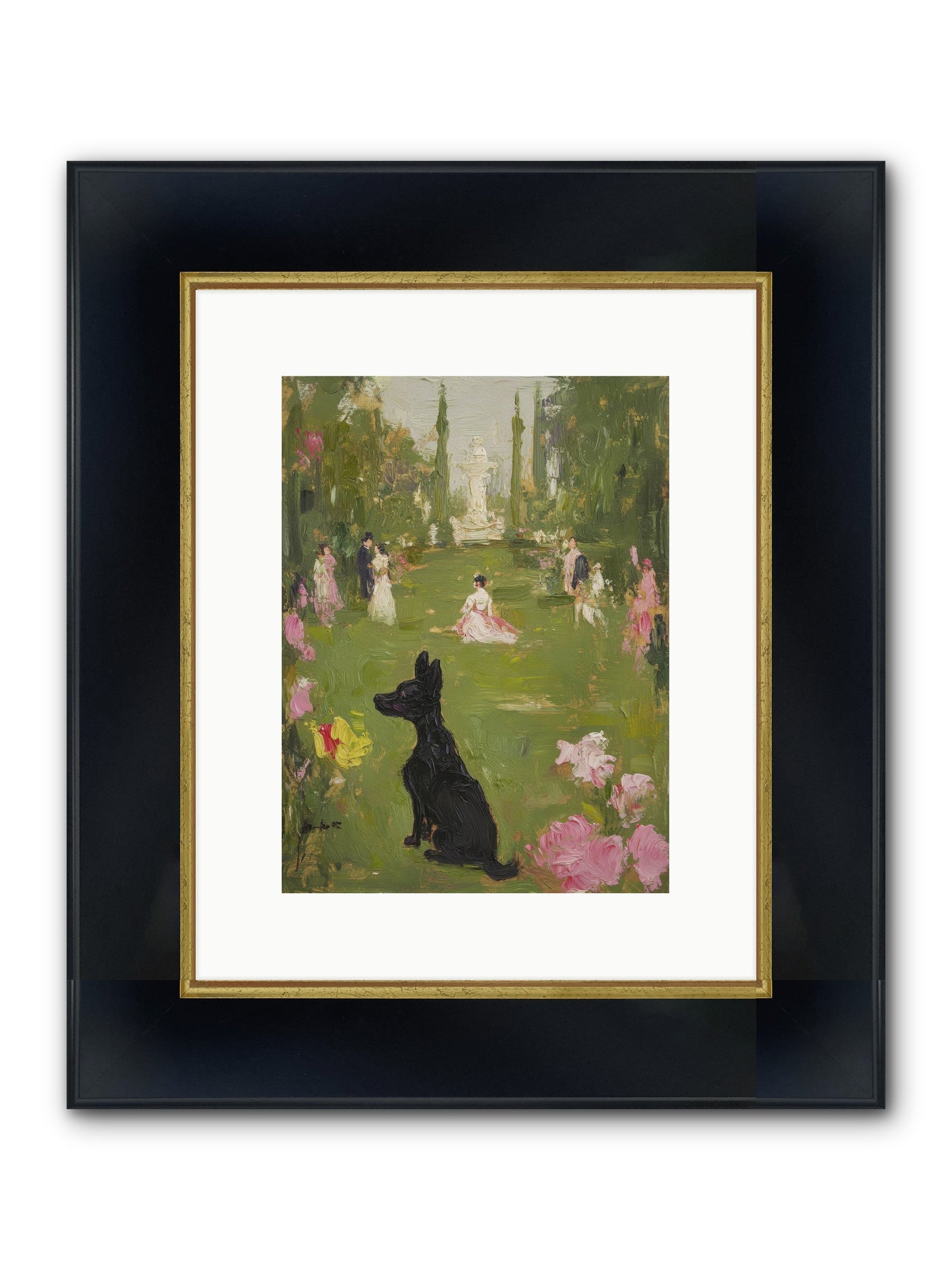 Sweet Serenity Framed Print - Wide Black w/Gold 9x12