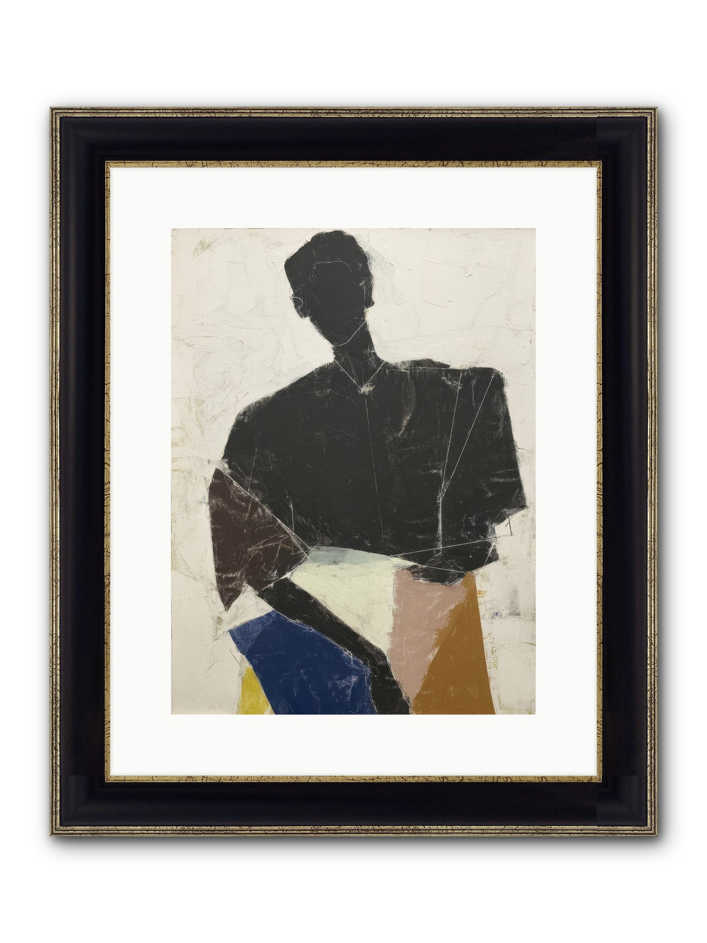 Sweet Solitude Framed Print - Black & Gold 12x16