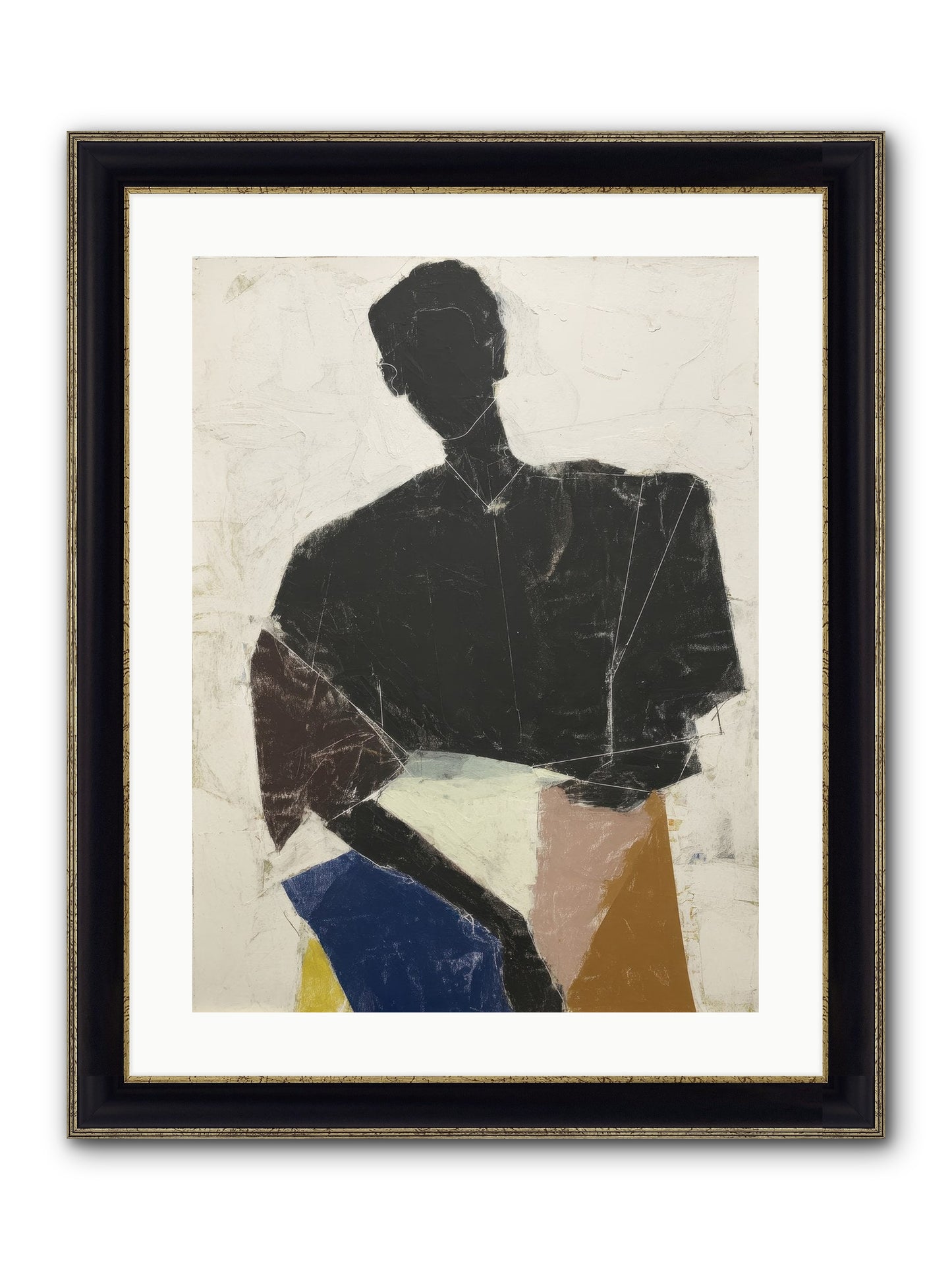 Sweet Solitude Framed Print - Black & Gold 18x24