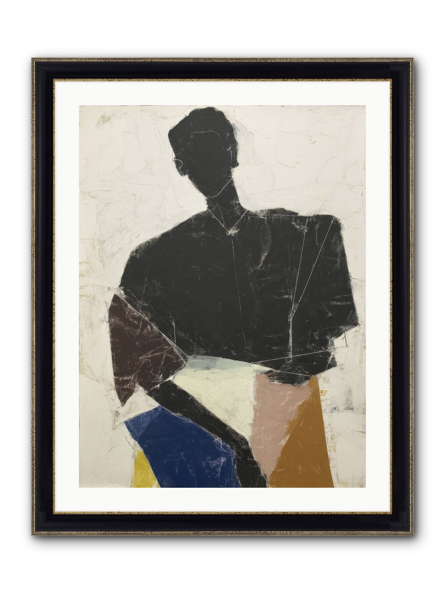 Sweet Solitude Framed Print - Black & Gold 24x32