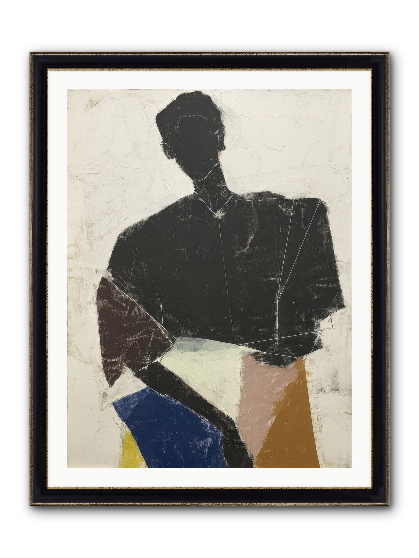 Sweet Solitude Framed Print - Black & Gold 30x40