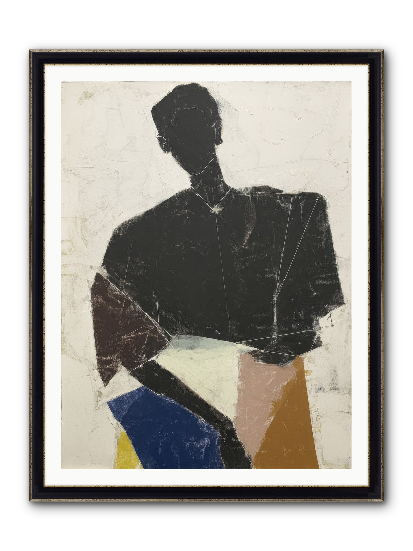 Sweet Solitude Framed Print - Black & Gold 36x48