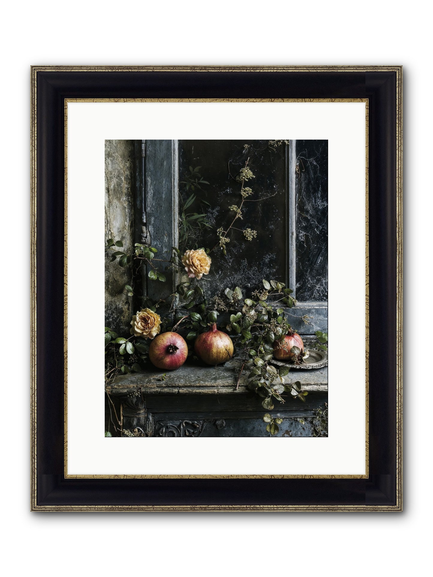 Sweet Surrender Framed Print - Black & Gold 12x16