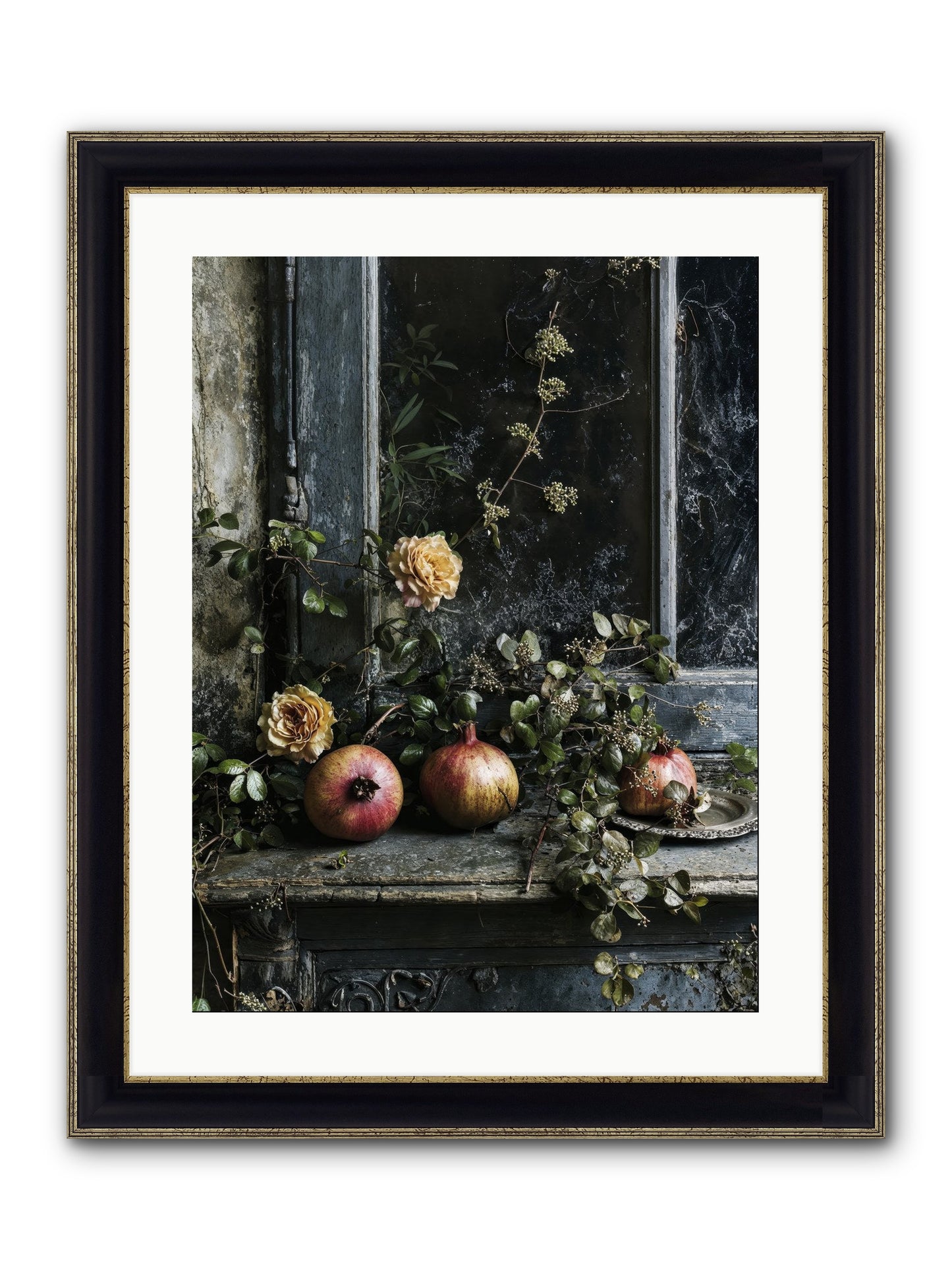 Sweet Surrender Framed Print - Black & Gold 18x24